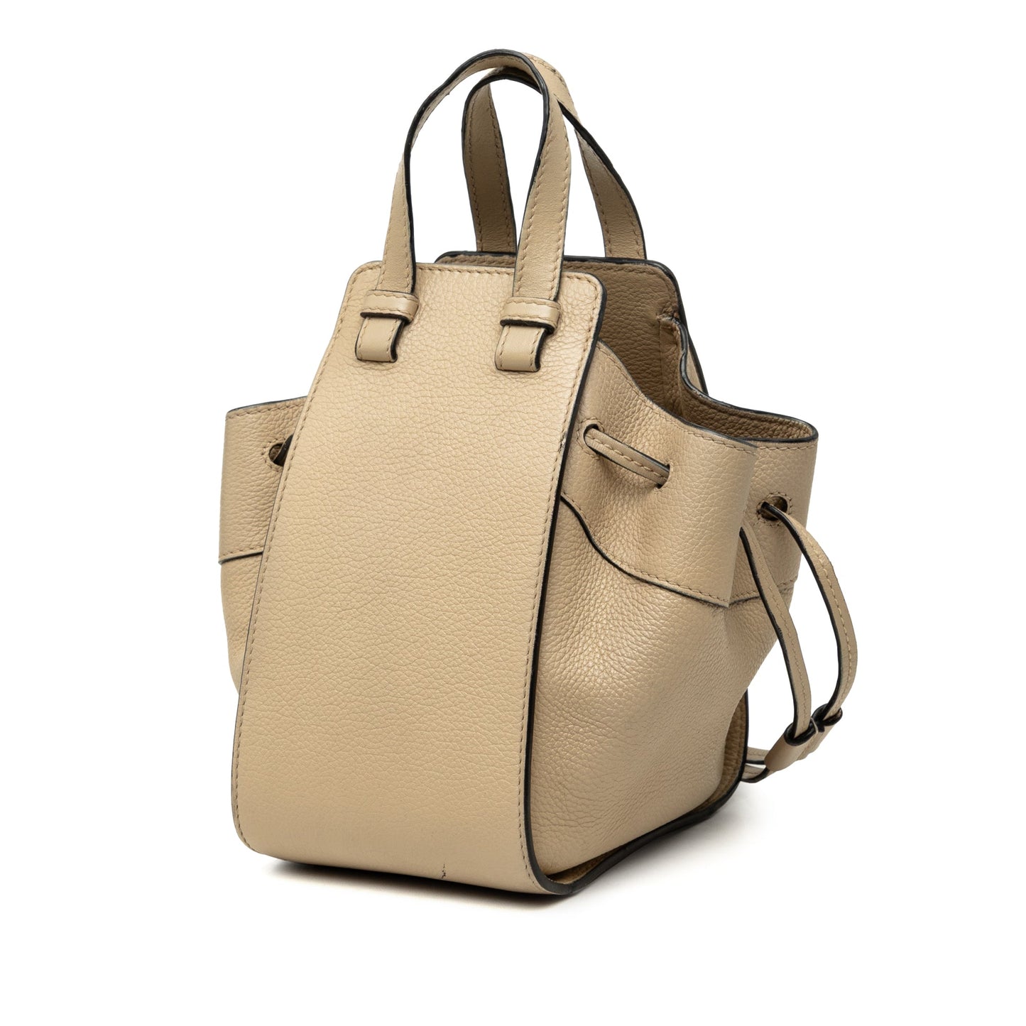 LOEWE Mini Grained Calfskin Drawstring Hammock Bag