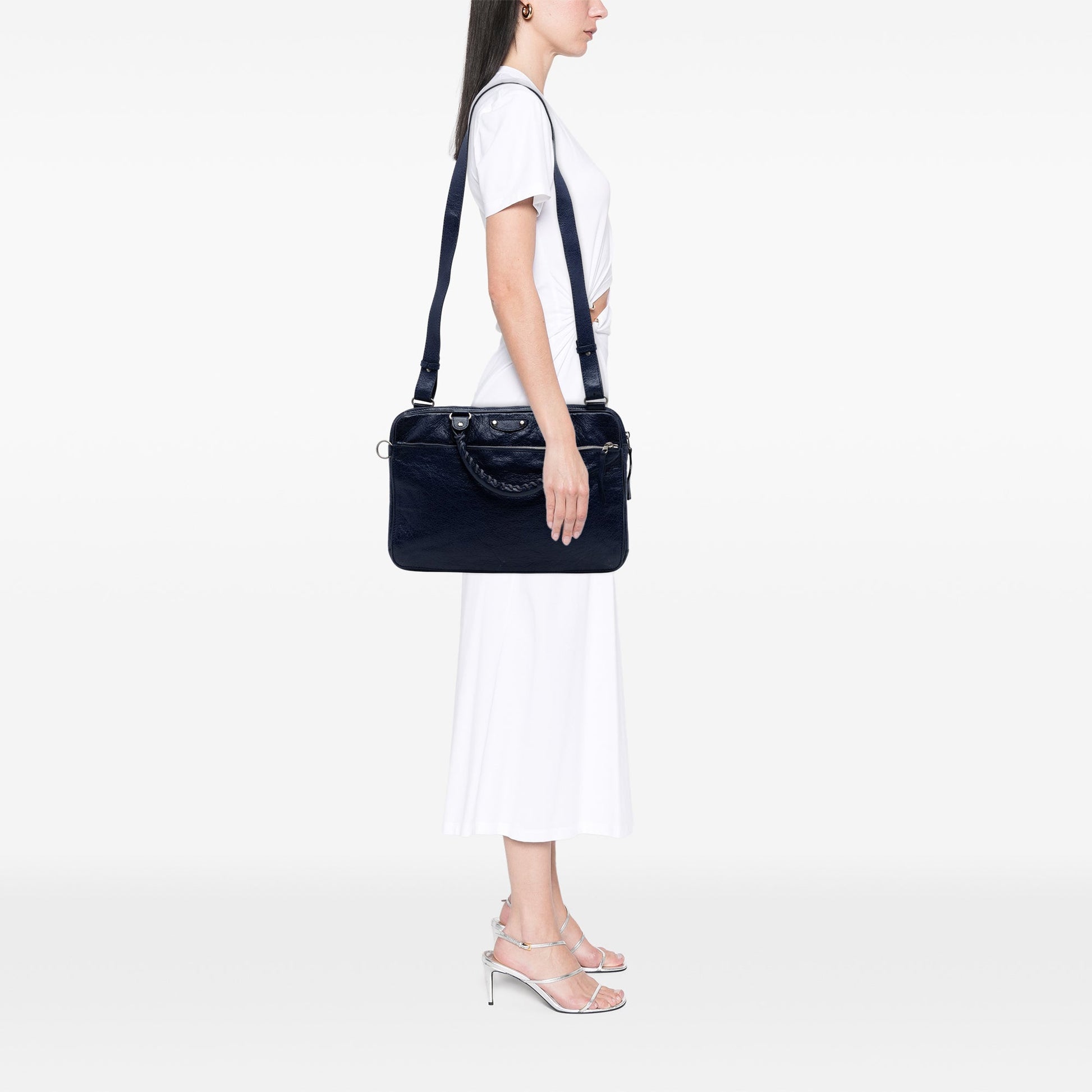 Balenciaga Lambskin Motocross Giant 12 Briefcase