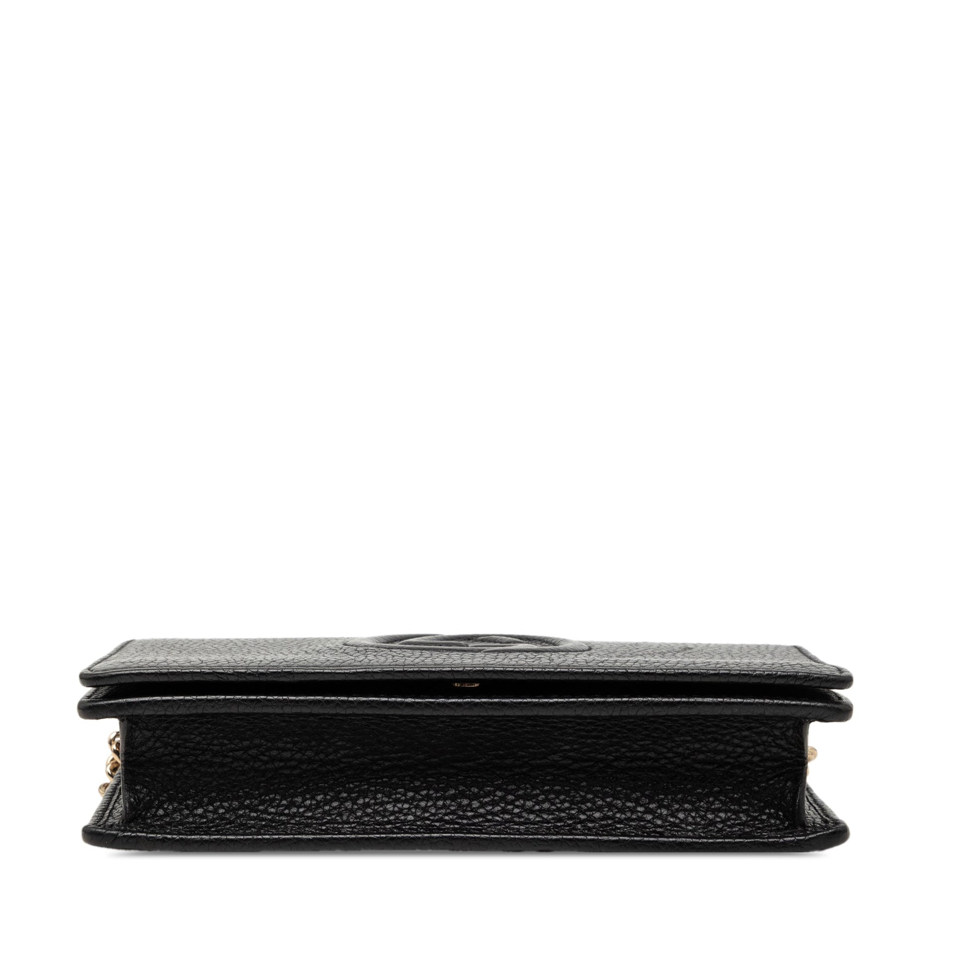 Gucci Pebbled Calfskin Soho Wallet On Chain
