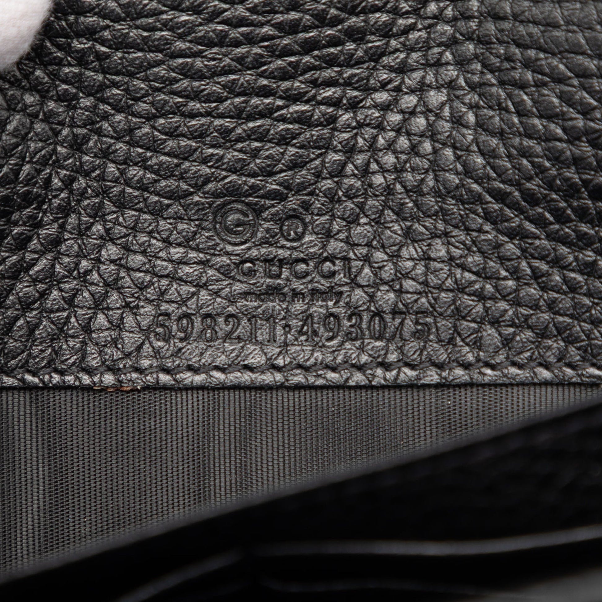 Gucci Pebbled Calfskin Soho Wallet On Chain