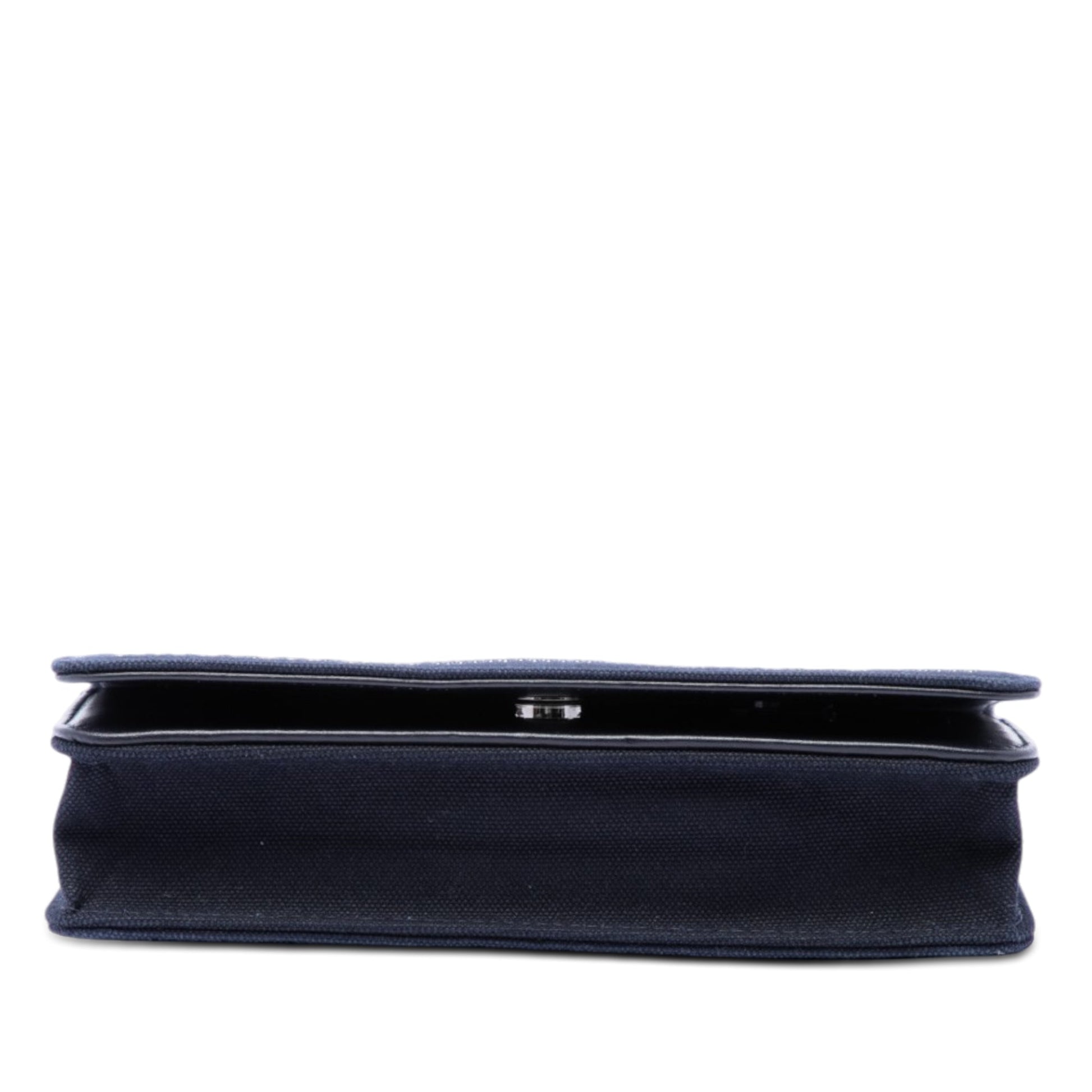 Chanel Paris Shanghai Crystal Embellished Canvas Wallet On Chain