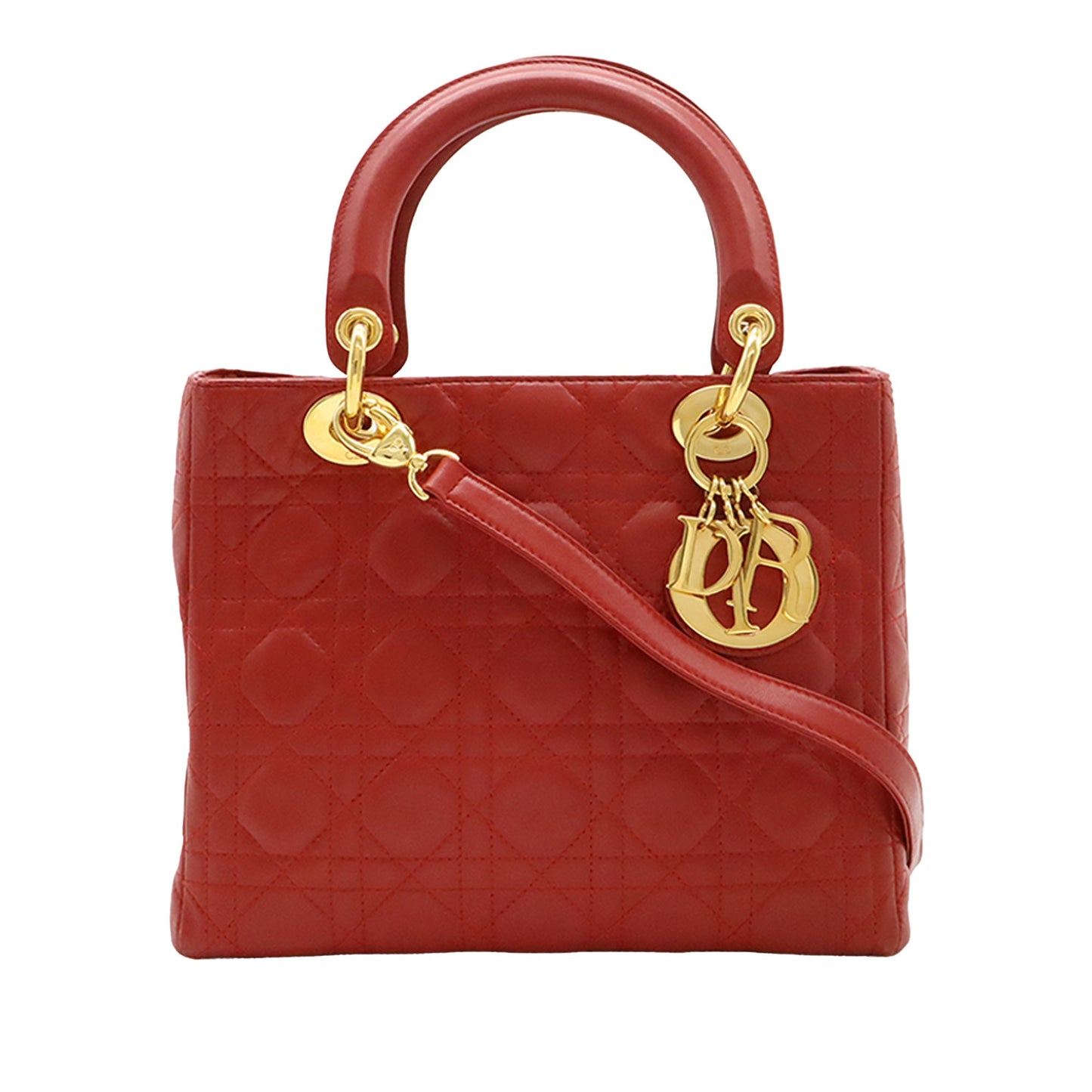 Dior Medium Lambskin Cannage Lady Dior