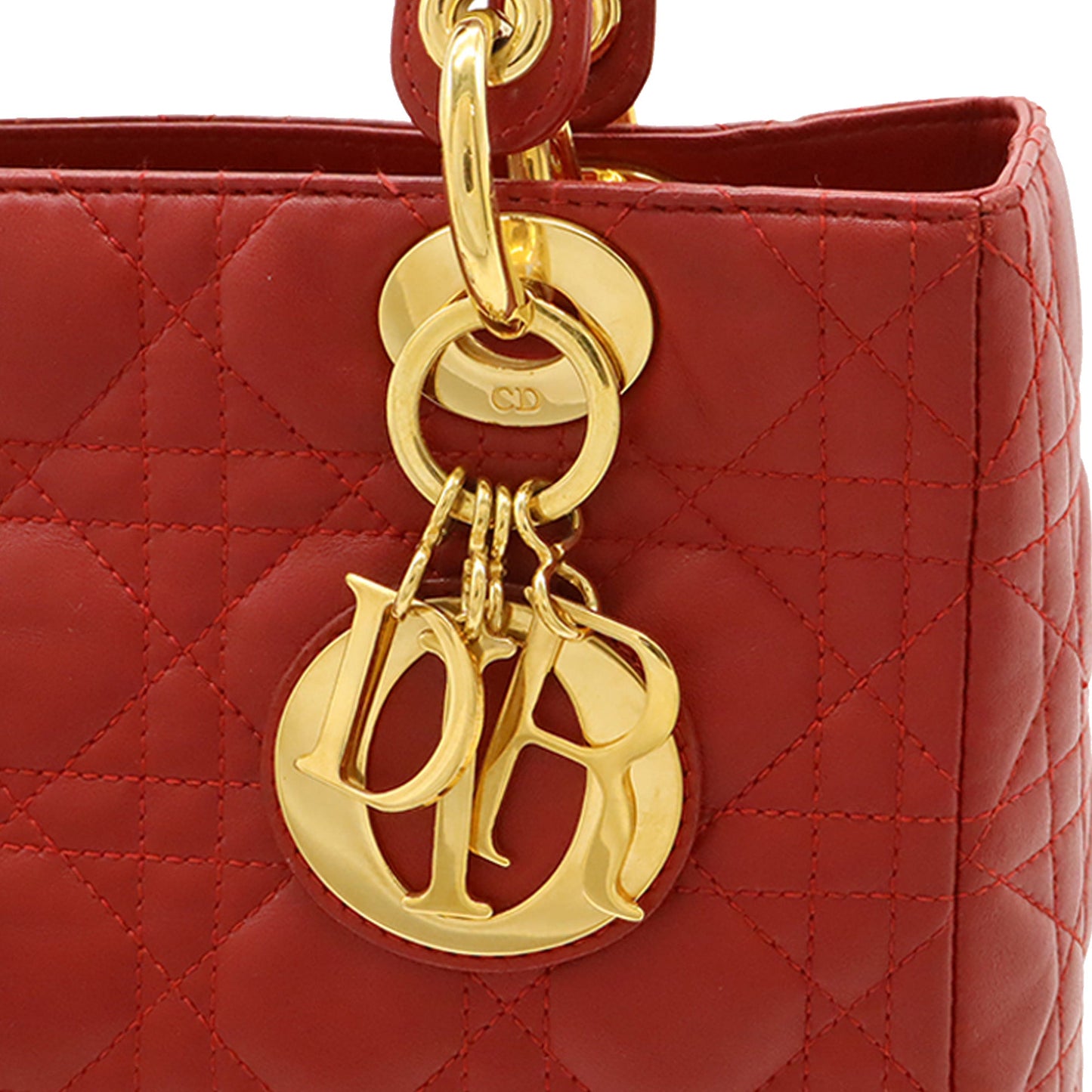 Dior Medium Lambskin Cannage Lady Dior