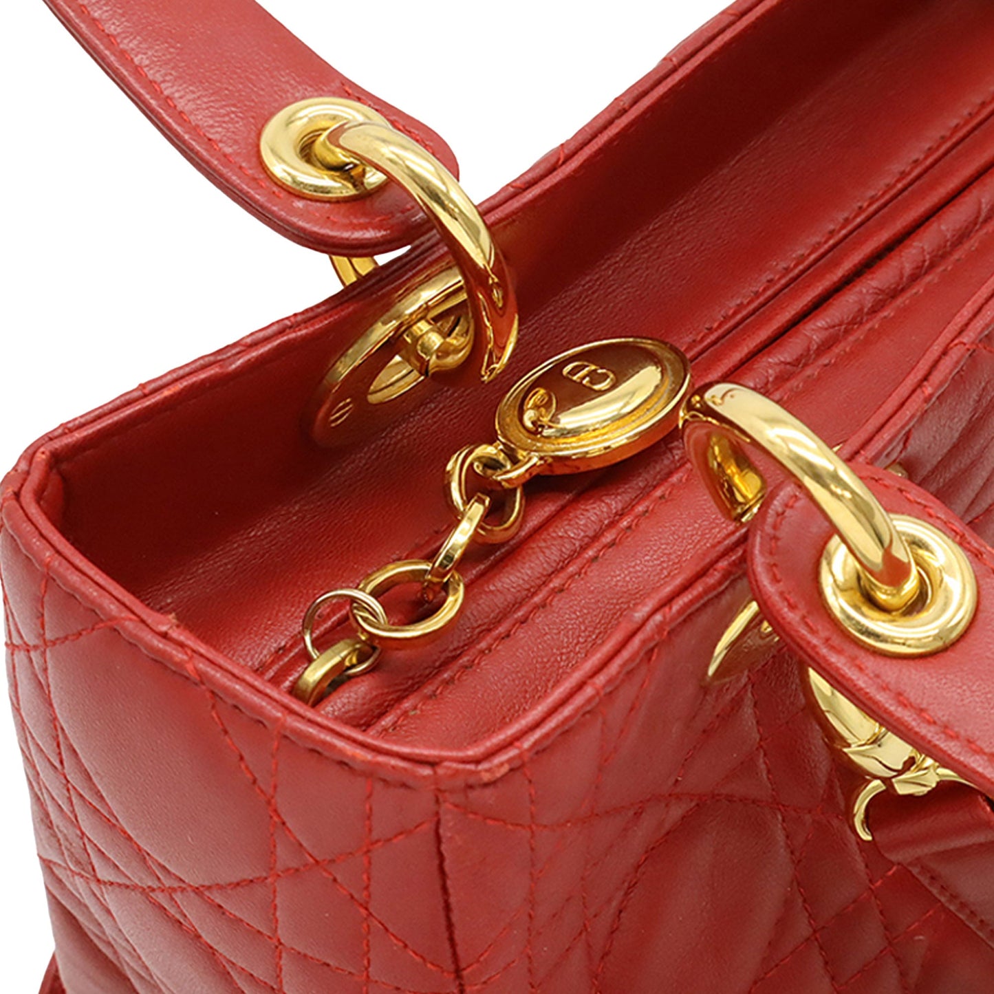 Dior Medium Lambskin Cannage Lady Dior