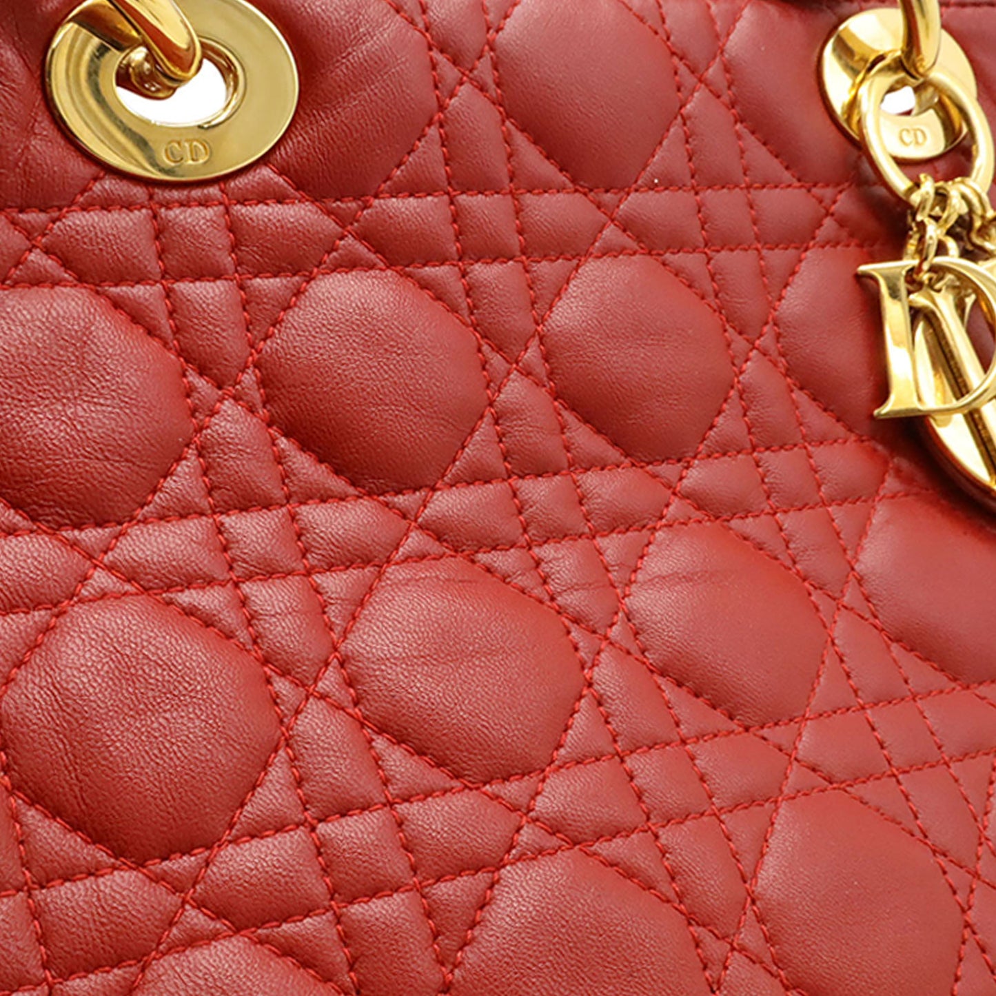 Dior Medium Lambskin Cannage Lady Dior