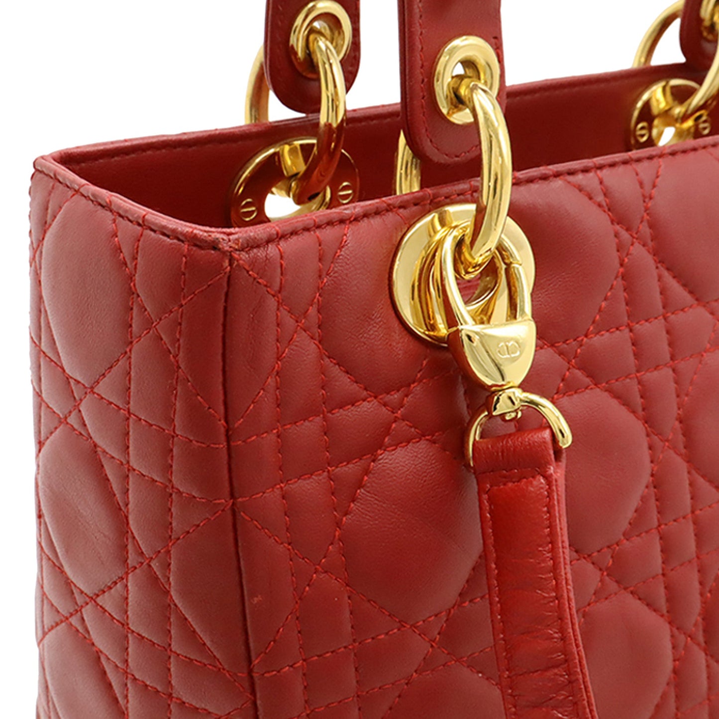 Dior Medium Lambskin Cannage Lady Dior