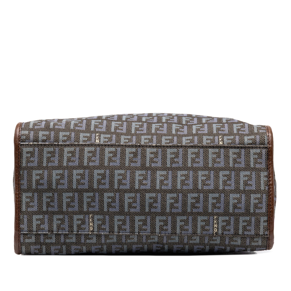 Fendi Zucchino Denim Handbag — Gray