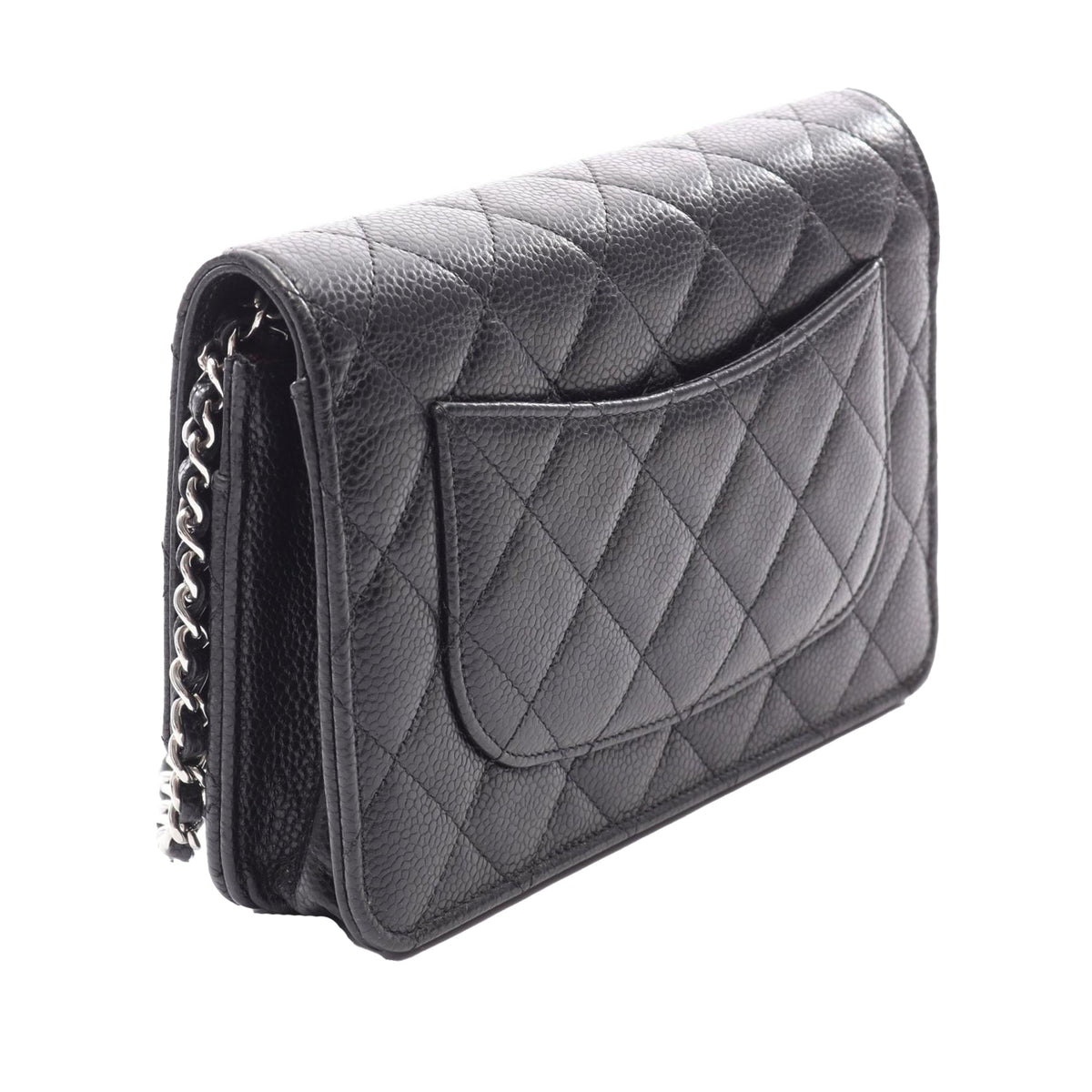 Chanel CC Quilted Caviar Wallet on Chain
