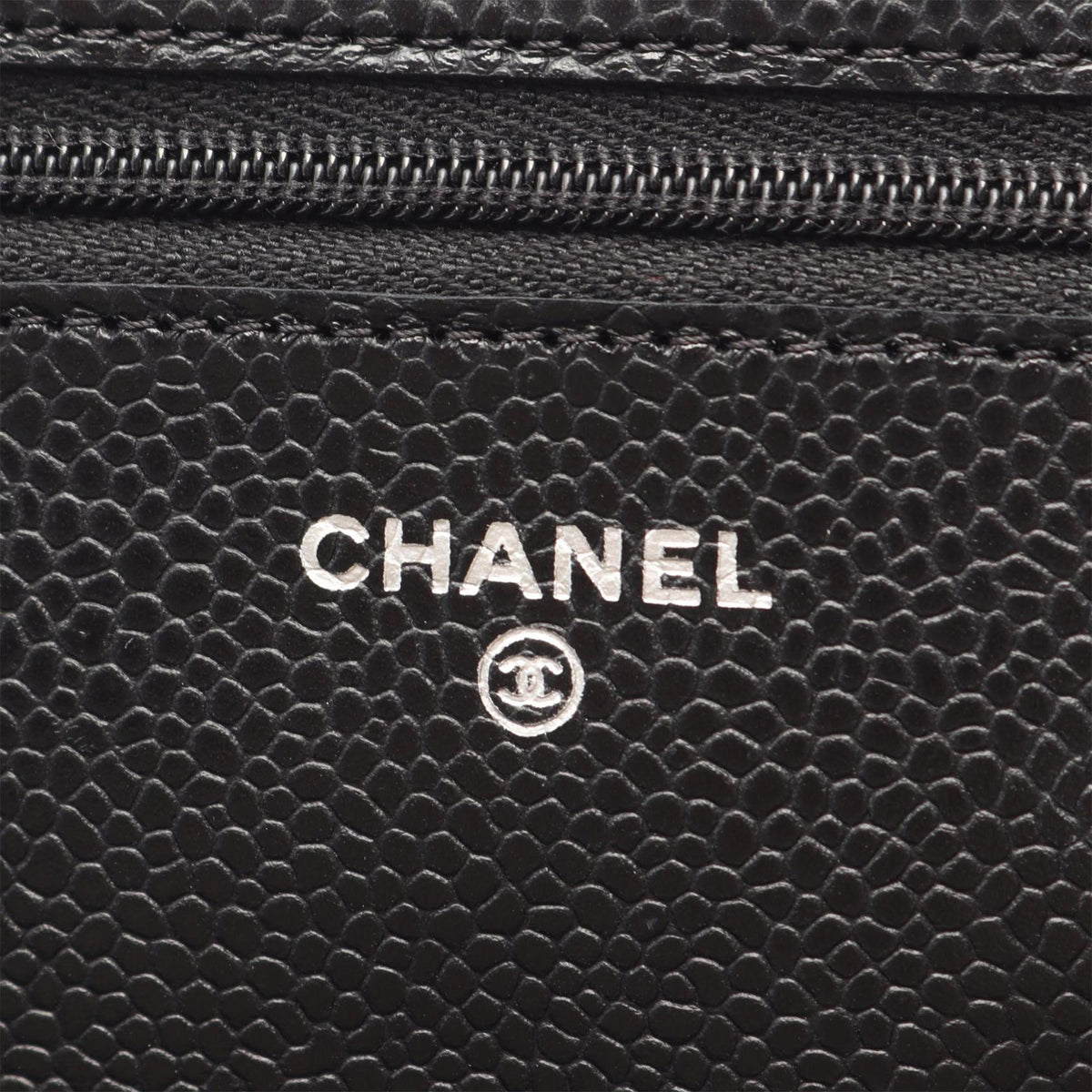 Chanel CC Quilted Caviar Wallet on Chain