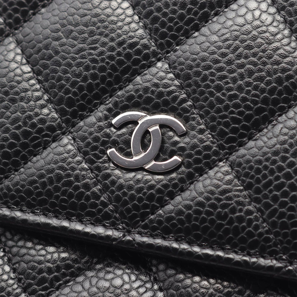 Chanel CC Quilted Caviar Wallet on Chain