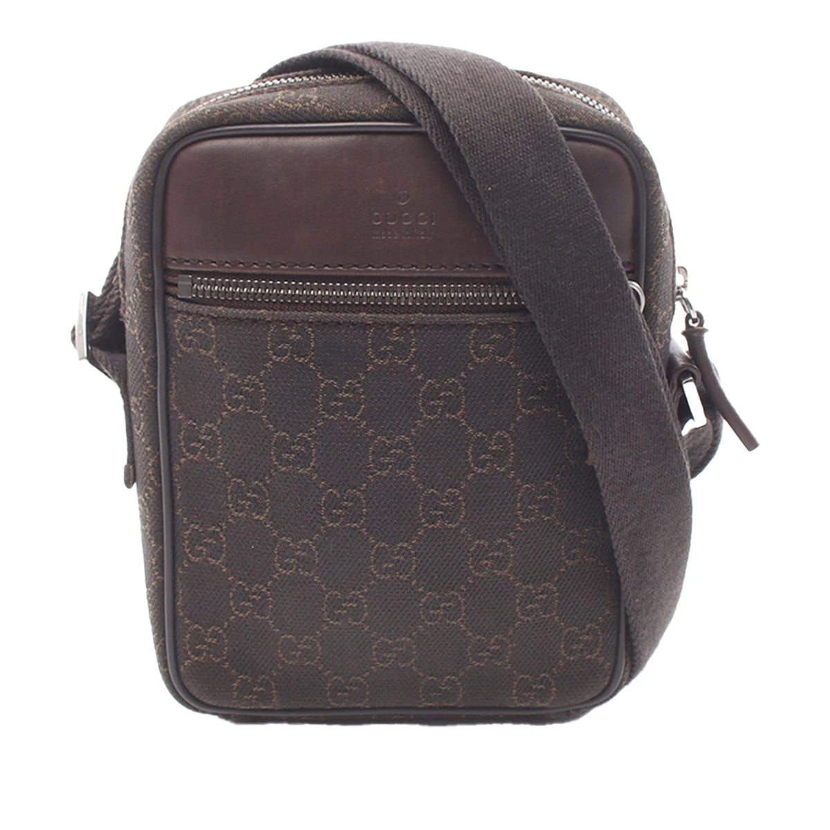 Gucci GG Canvas Crossbody — Brown
