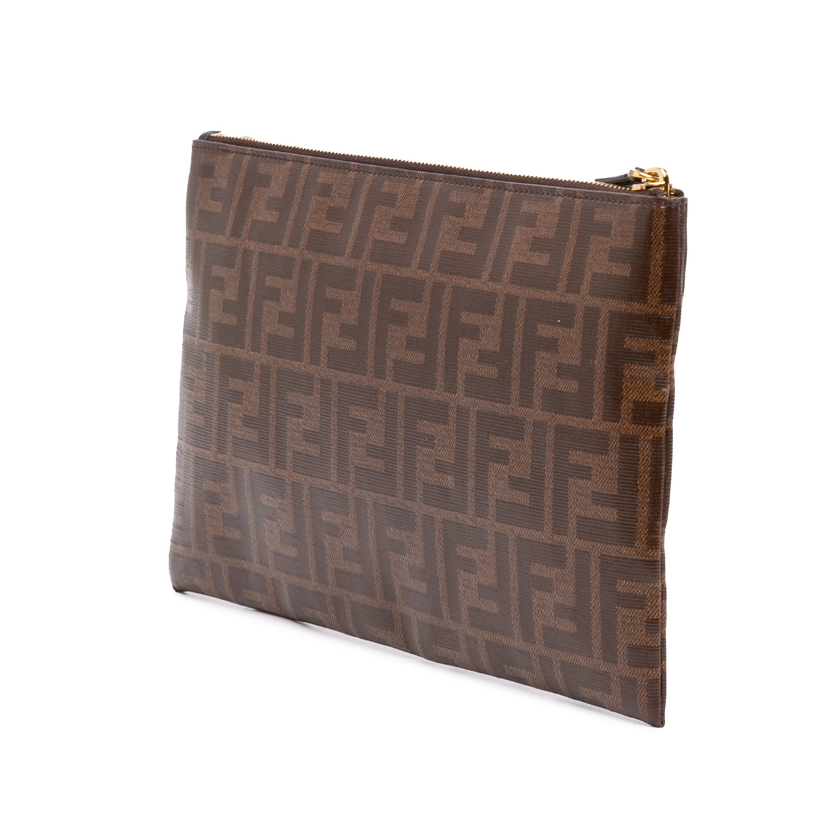 Fendi Zucca Coated Canvas Clutch
