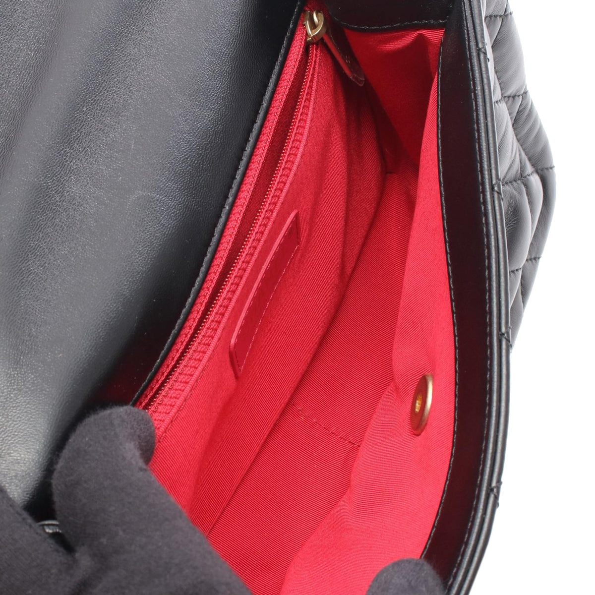 Chanel Quilted Shiny Lambskin Flap
