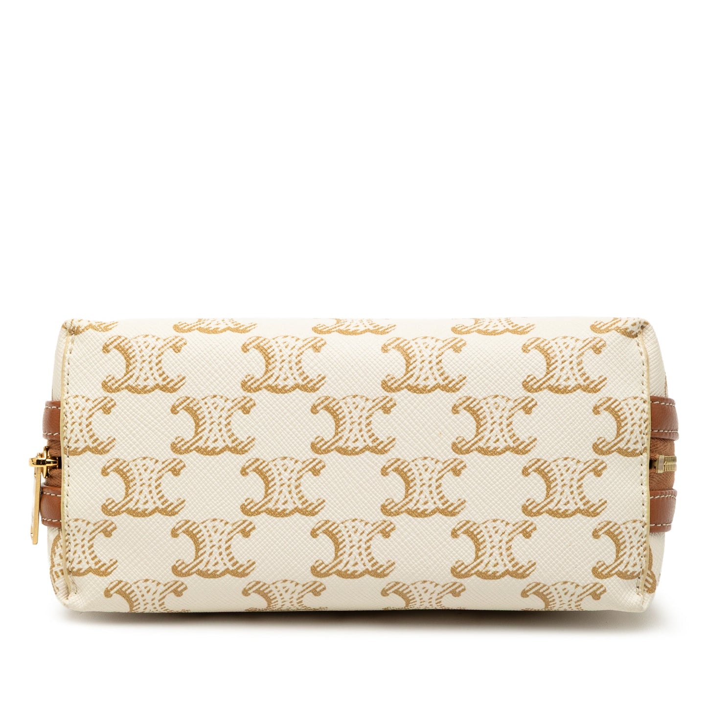 Celine Triomphe Coated Canvas Clutch On Chain