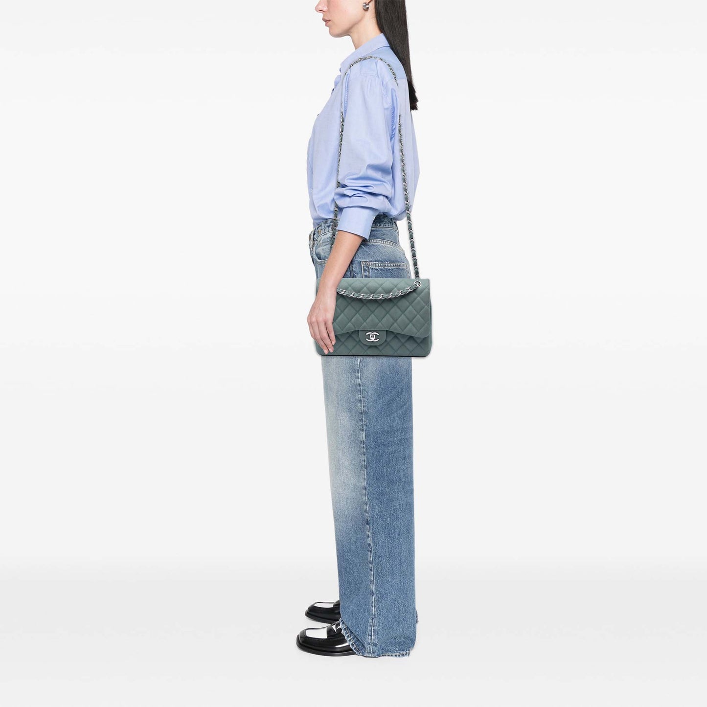 Chanel Jumbo Classic Iridescent Caviar Double Flap