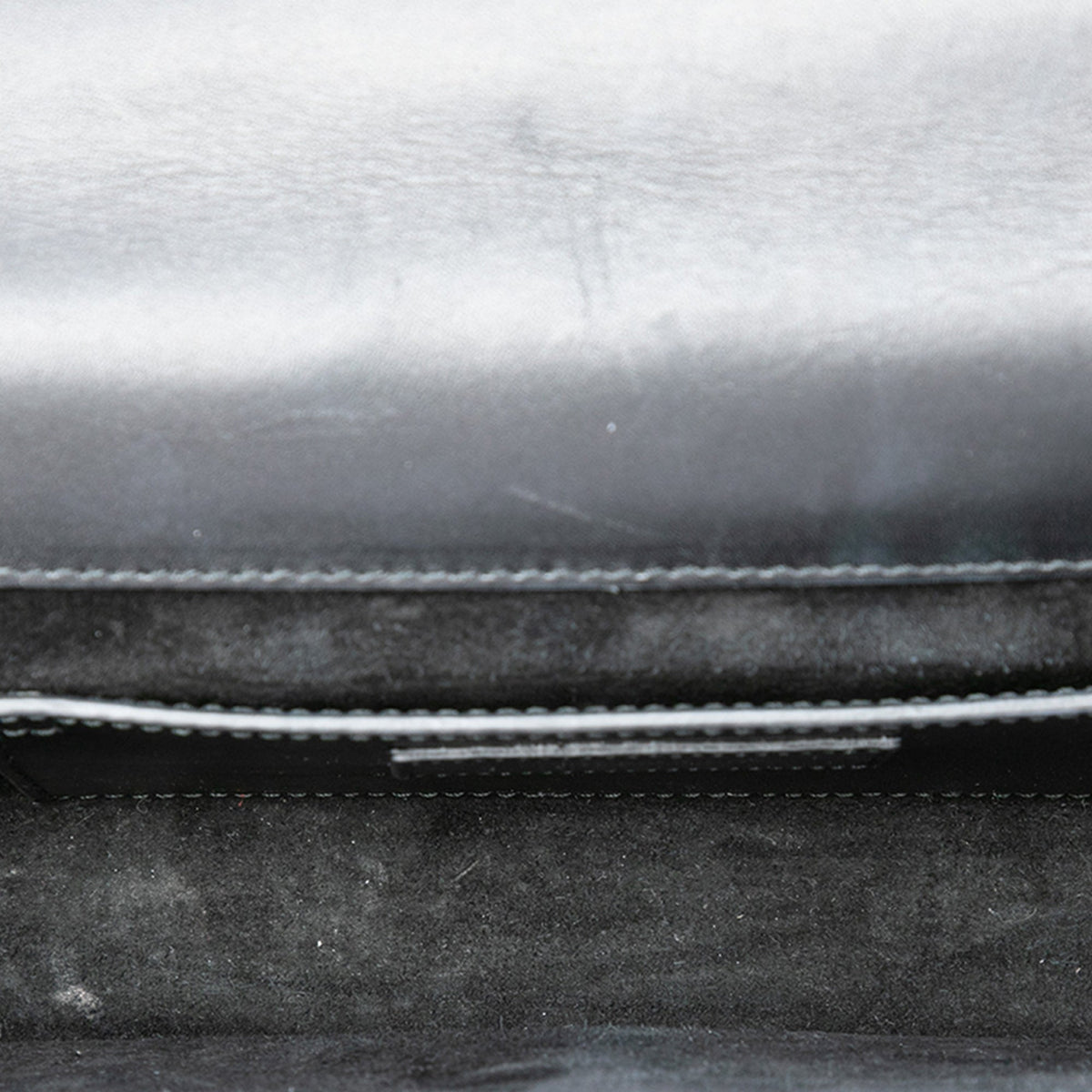 Saint Laurent Smooth Leather Cassandre Clutch — Black