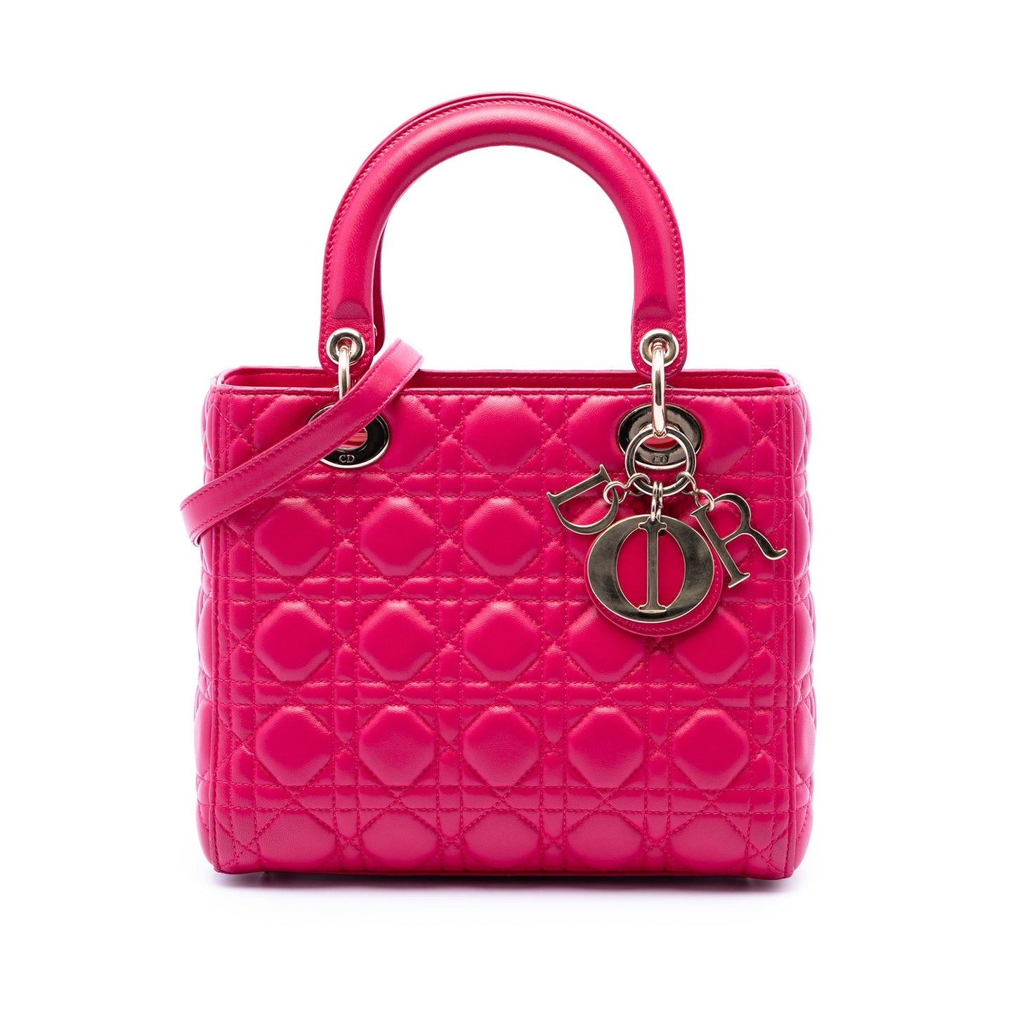 Dior Medium Lambskin Cannage Lady Dior