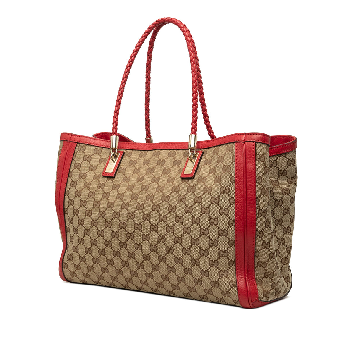 Gucci GG Canvas Bella Tote — Red