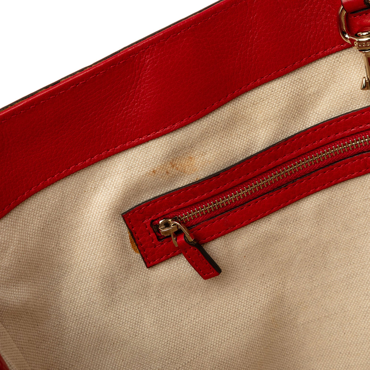 Gucci GG Canvas Bella Tote — Red