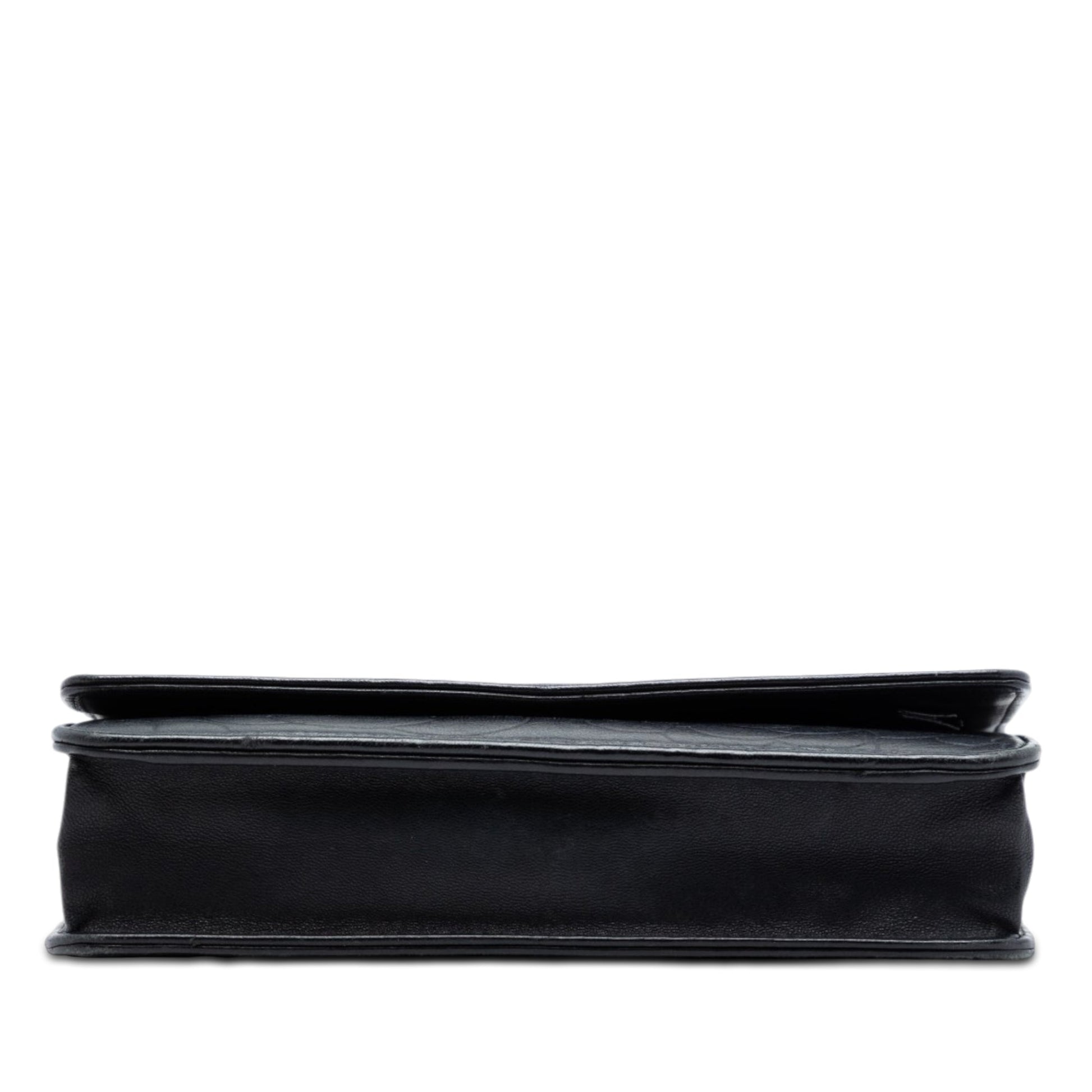 Chanel CC Embossed Lambskin Camellia Wallet On Chain