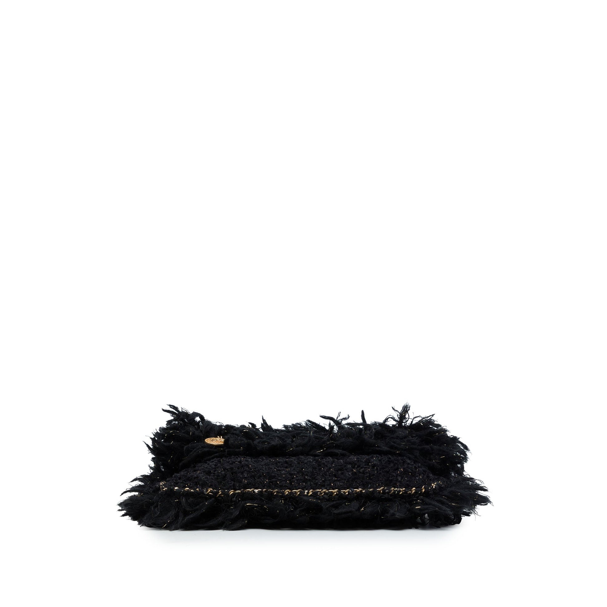 Chanel Paris Cosmopolite Tweed Fringe Clutch