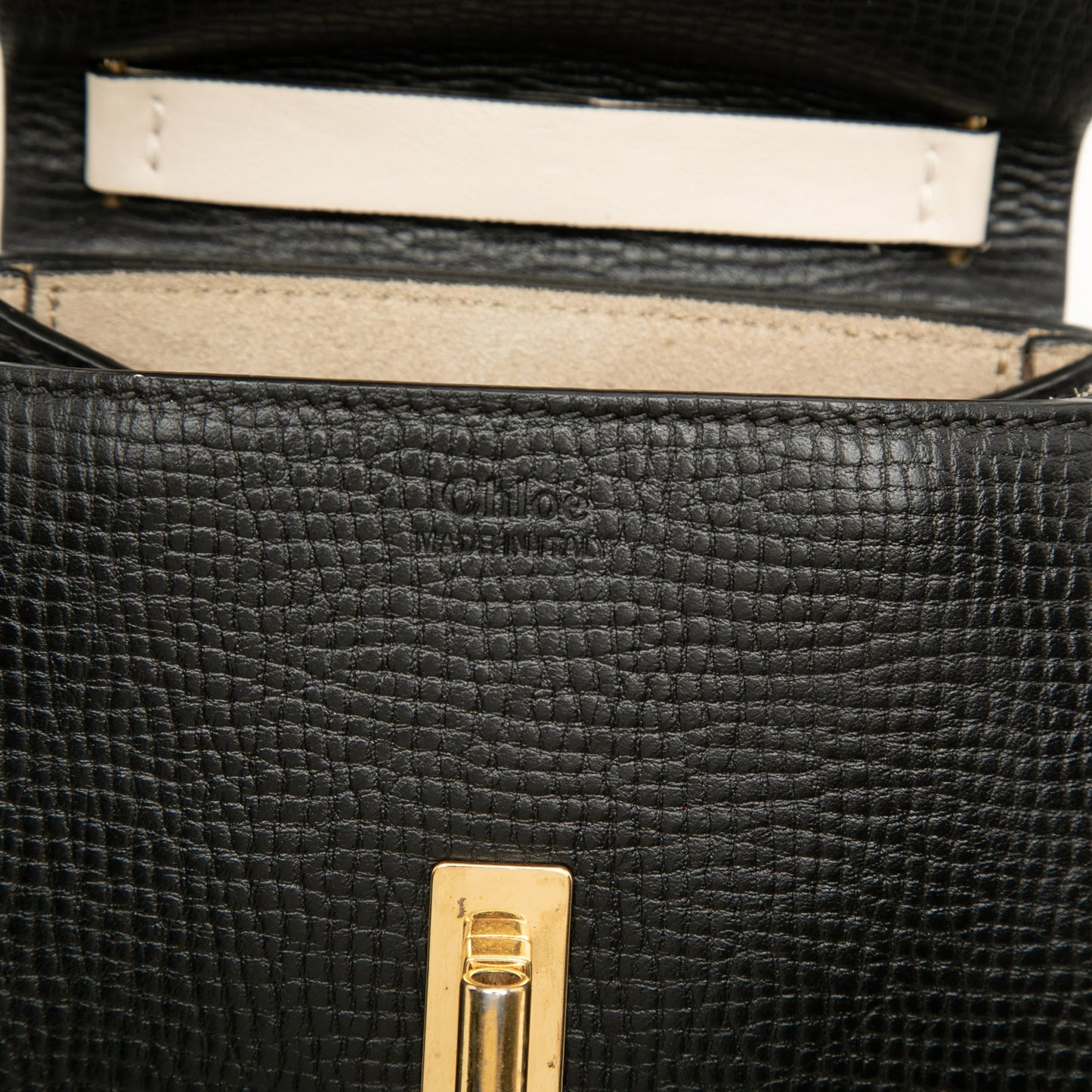 Chloé Mini Bicolor Grained Calfskin Drew Crossbody