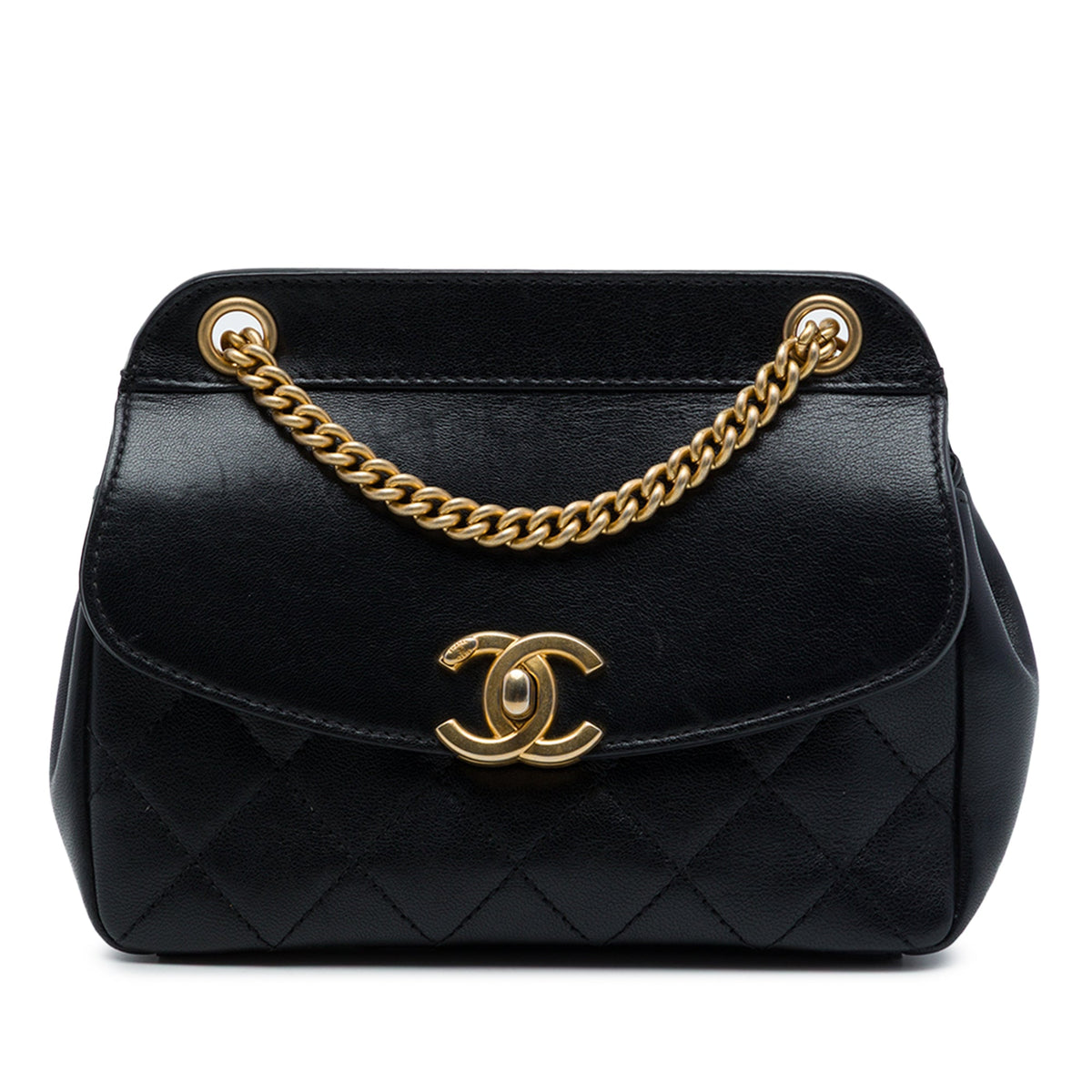 Chanel Small Quilted Lambskin Curved Flap