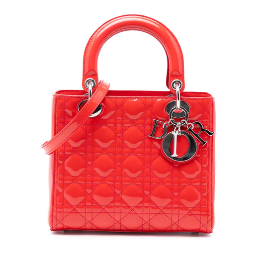 Dior Medium Patent Cannage Lady Dior
