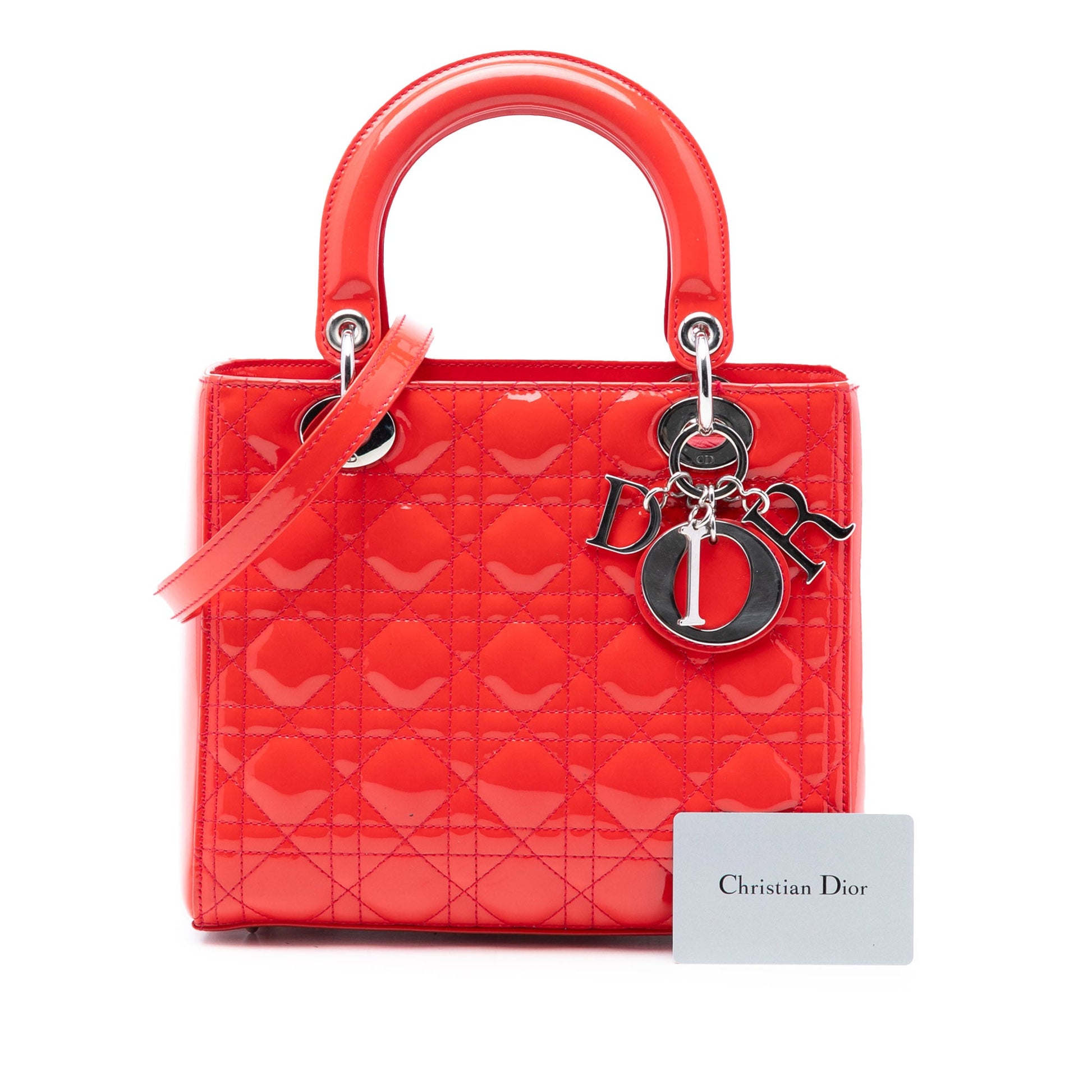 Dior Medium Patent Cannage Lady Dior