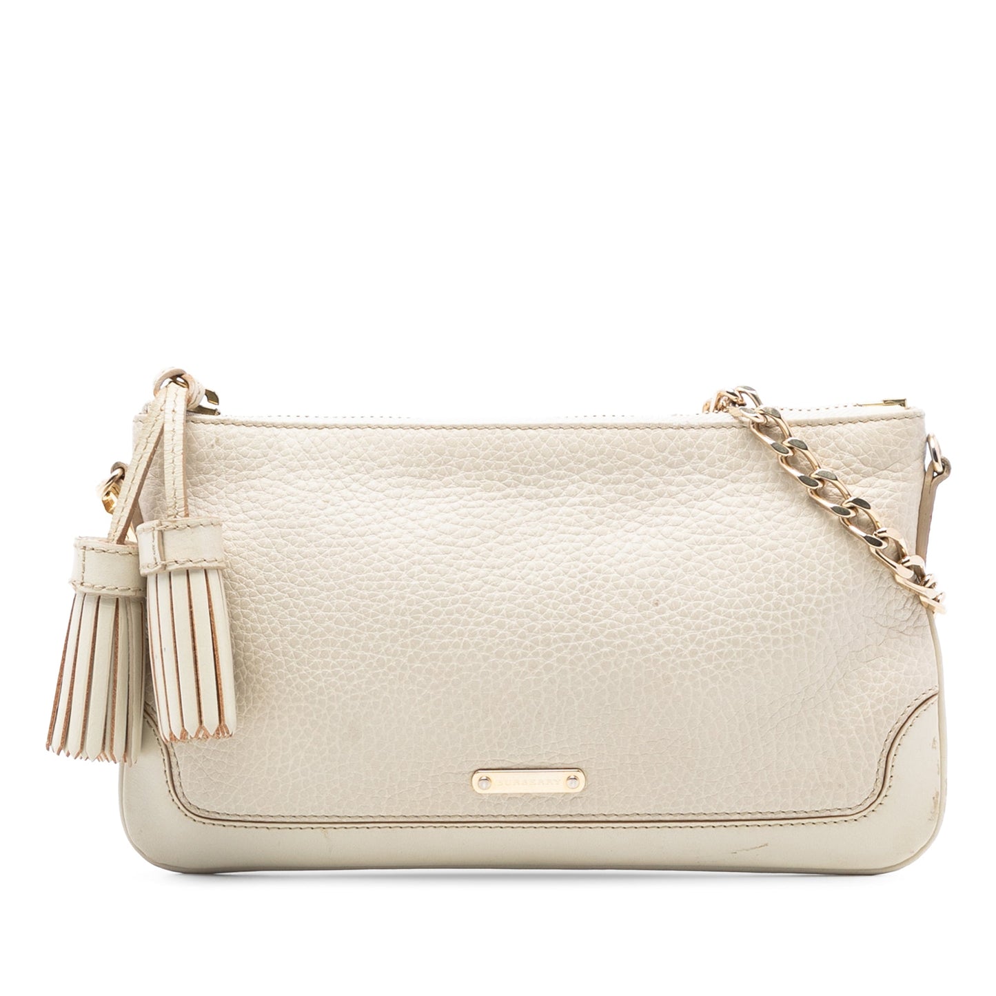 Burberry Leather Tassel Chain Crossbody