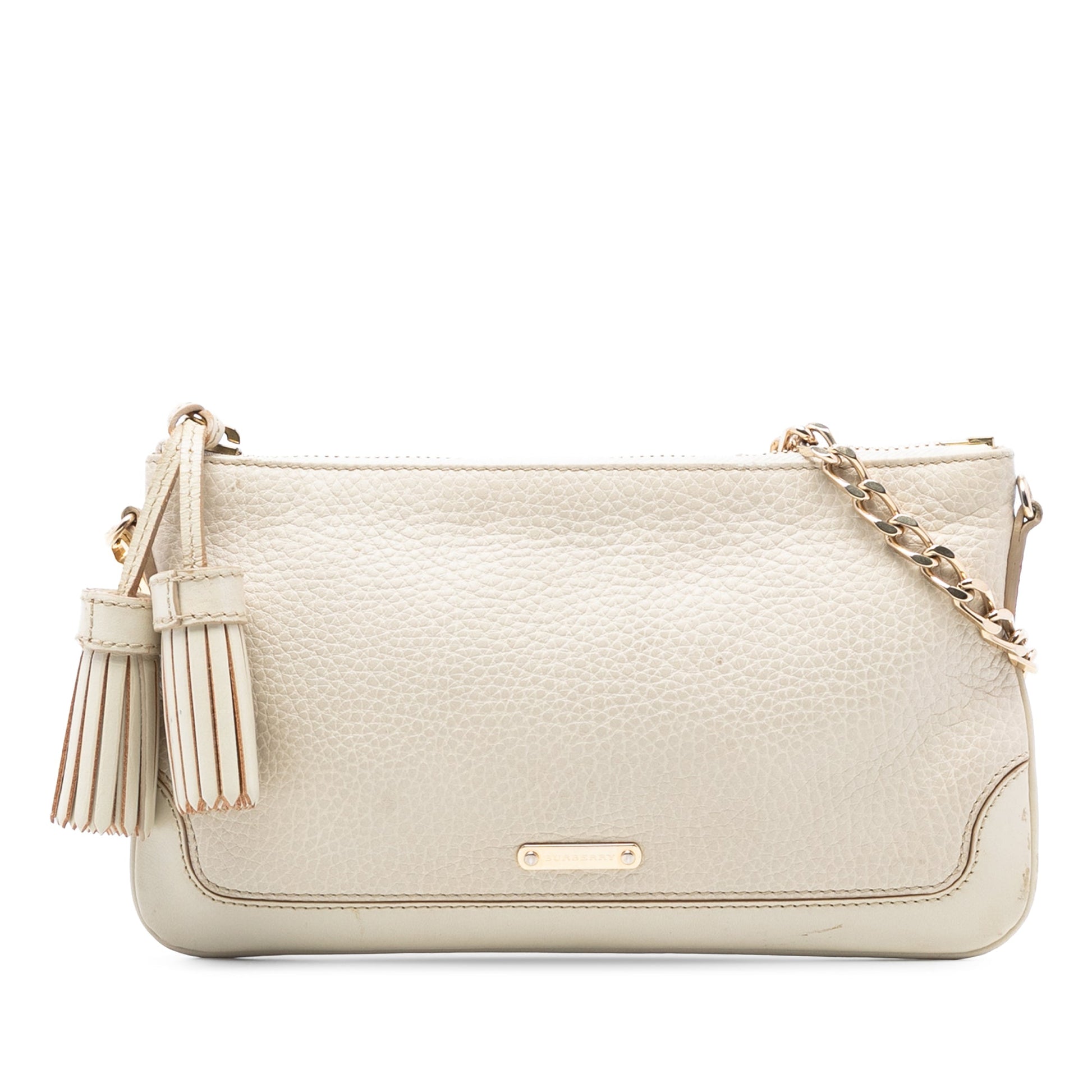 Burberry Leather Tassel Chain Crossbody