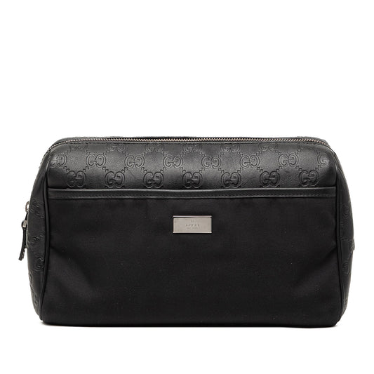 Gucci Guccissima Trimmed Nylon Clutch