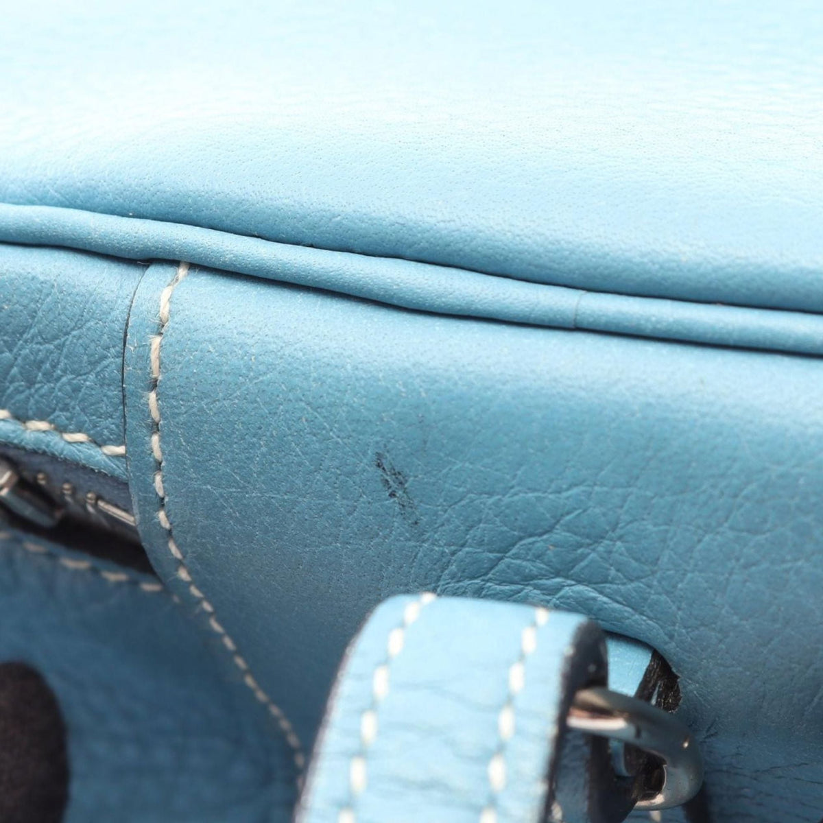 Hermès Clemence Intercity Vanity Bag — Blue