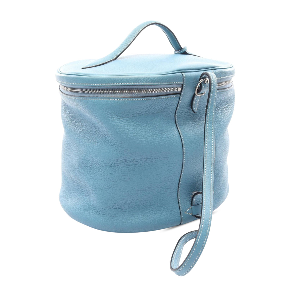 Hermès Clemence Intercity Vanity Bag — Blue