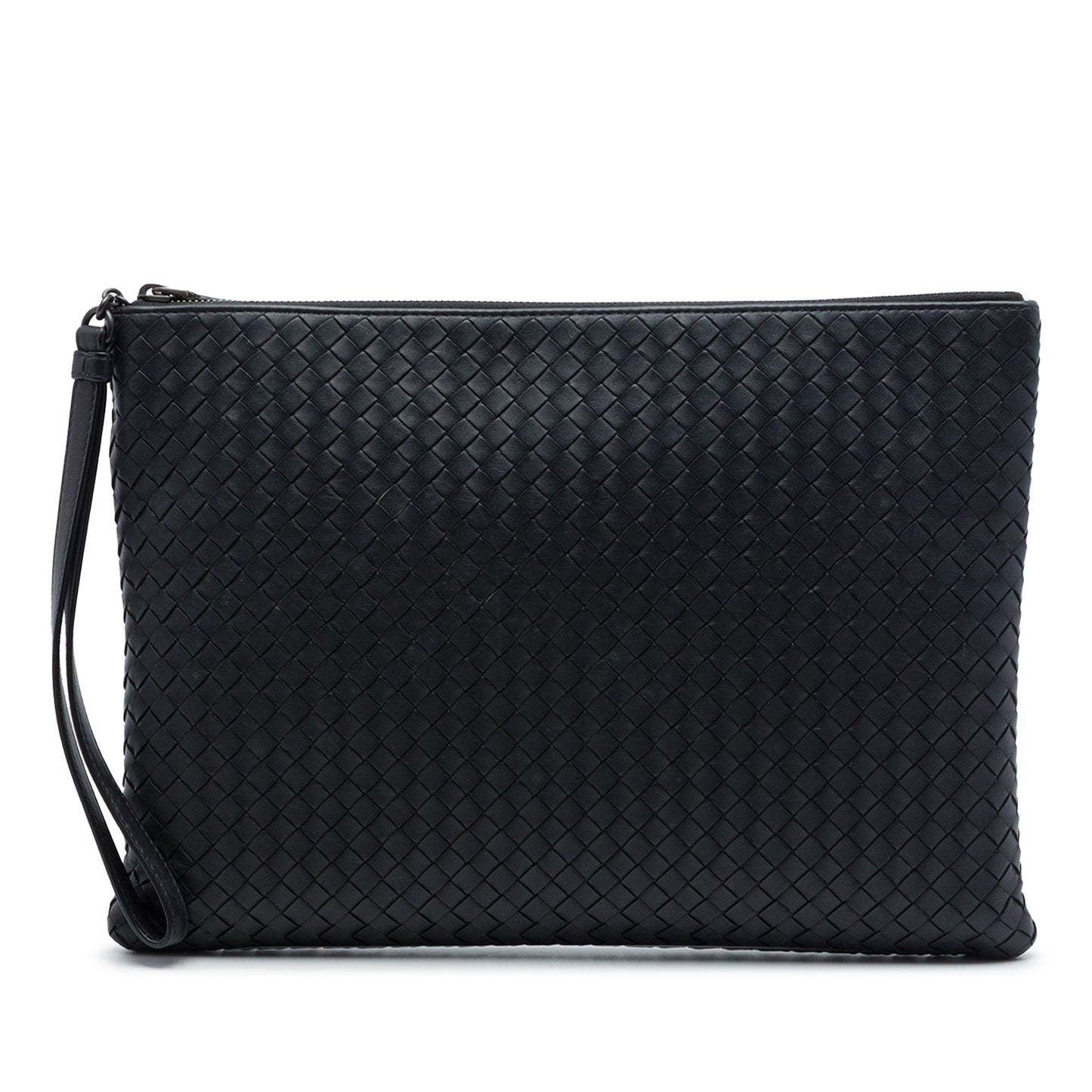 Bottega Veneta Nappa Intrecciato Wristlet Zip Clutch