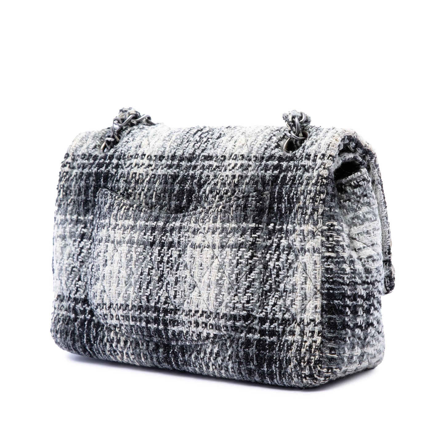 Chanel Medium Classic Quilted Tweed Double Flap