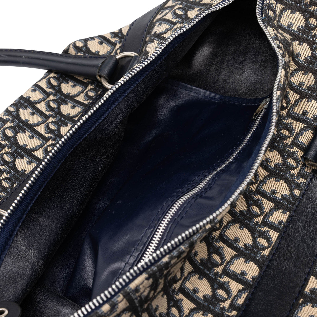 Dior Oblique Canvas Travel Bag — Blue