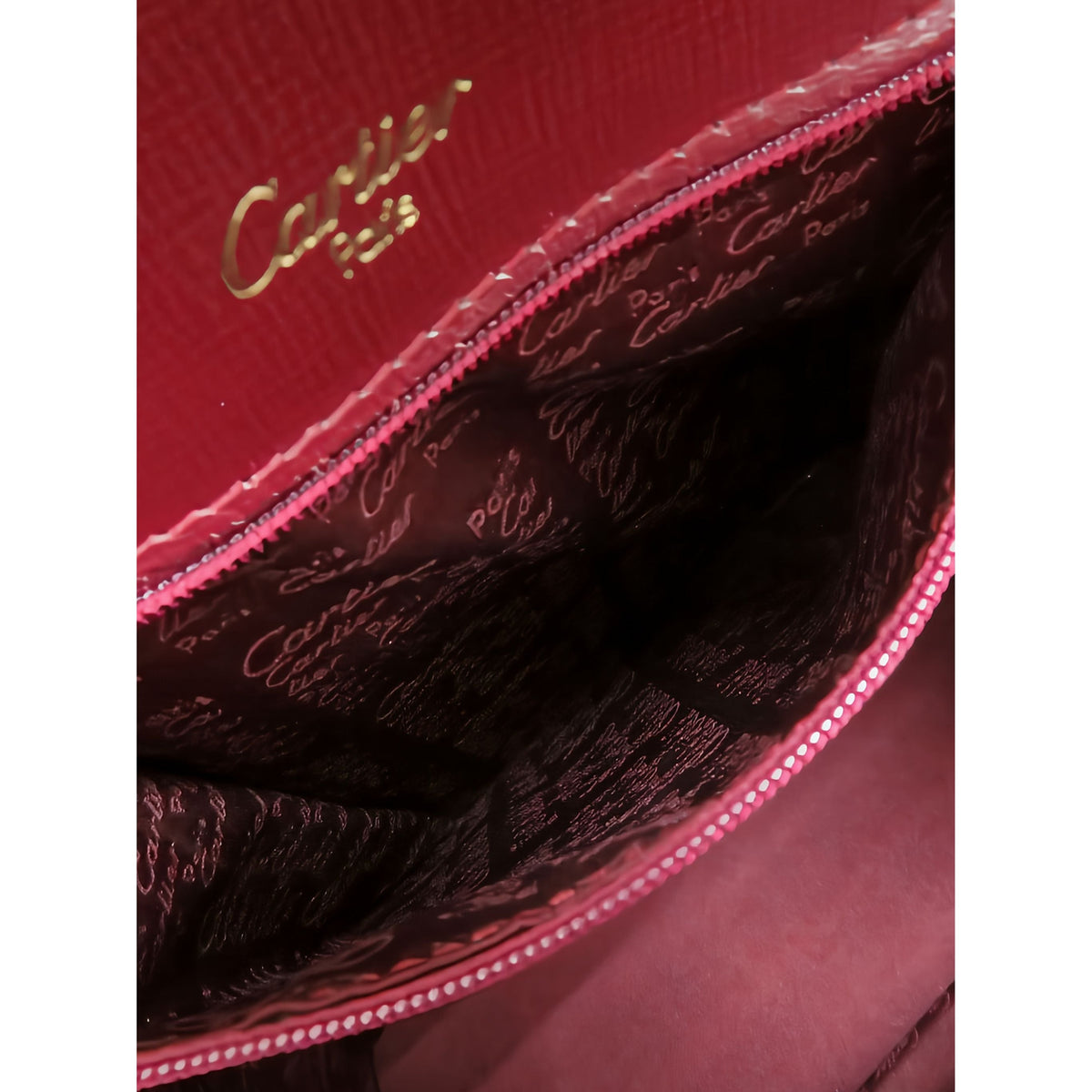 Cartier Leather Must De Cartier Backpack — Red