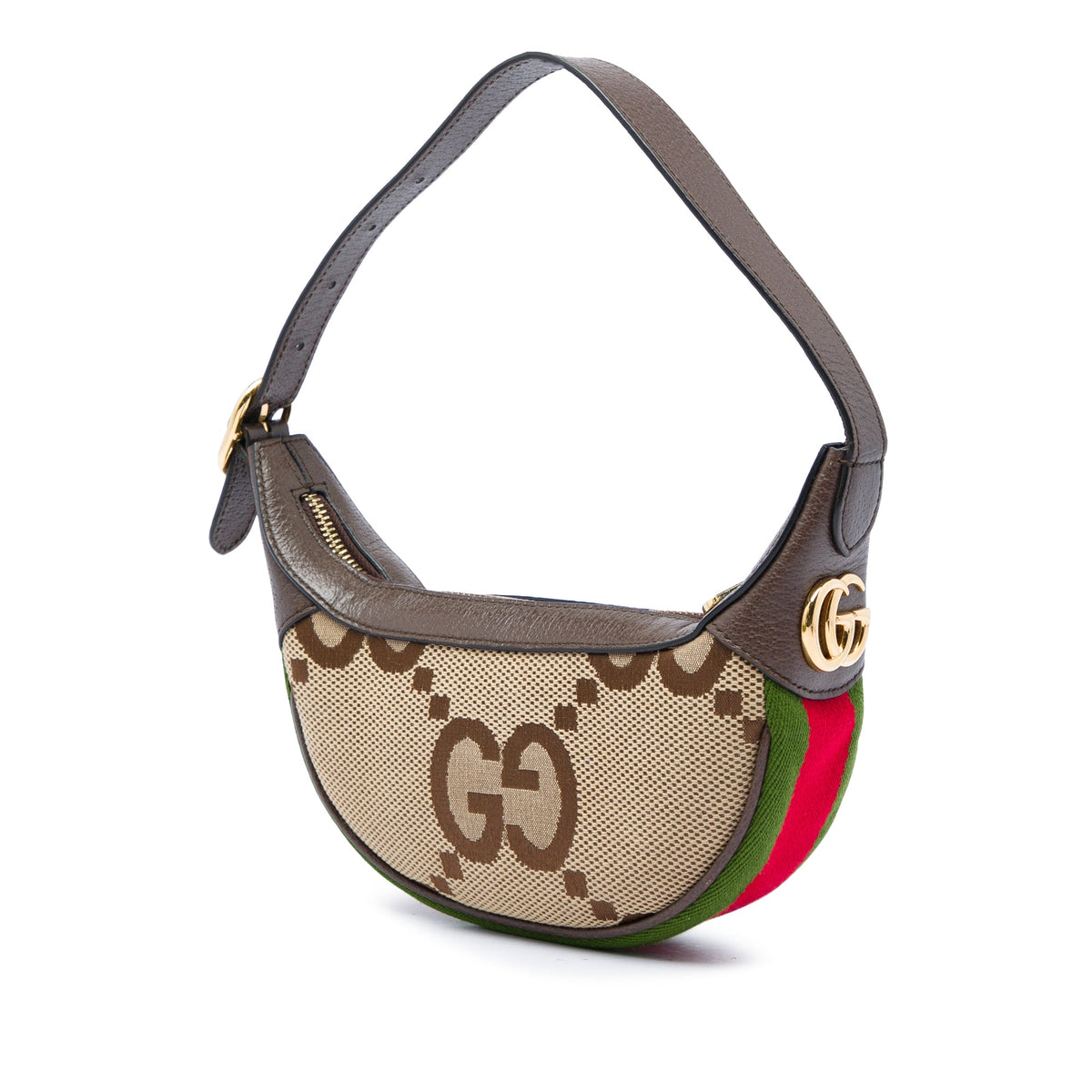 Gucci Mini Jumbo GG Canvas Web Ophidia Shoulder Bag