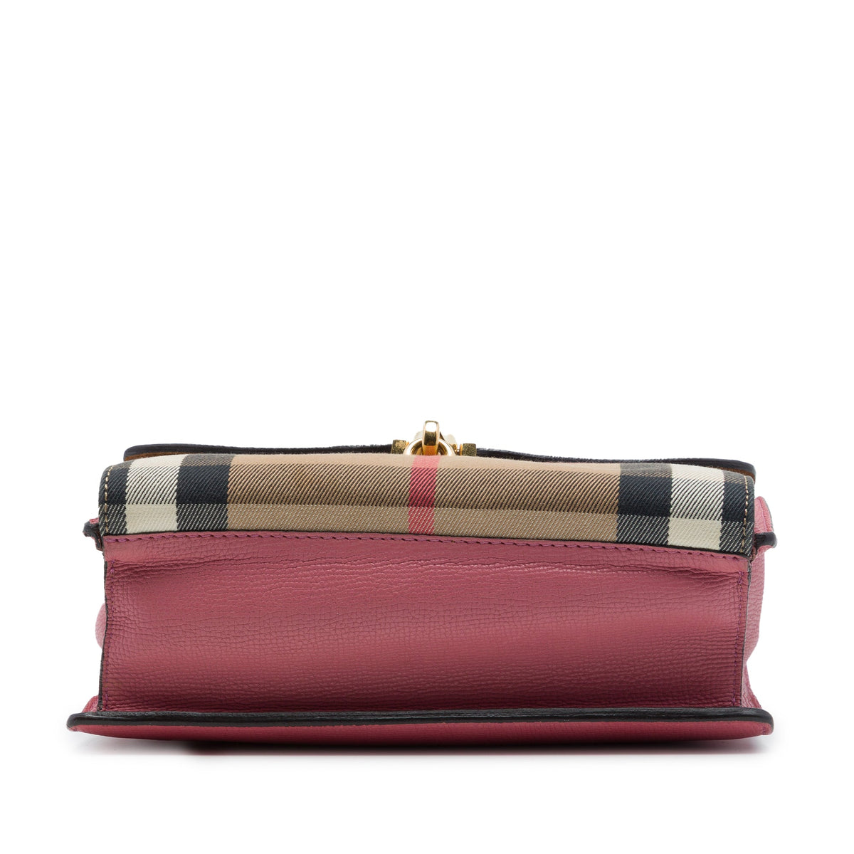 Burberry Small Leather and House Check Canvas Derby Macken Crossbody