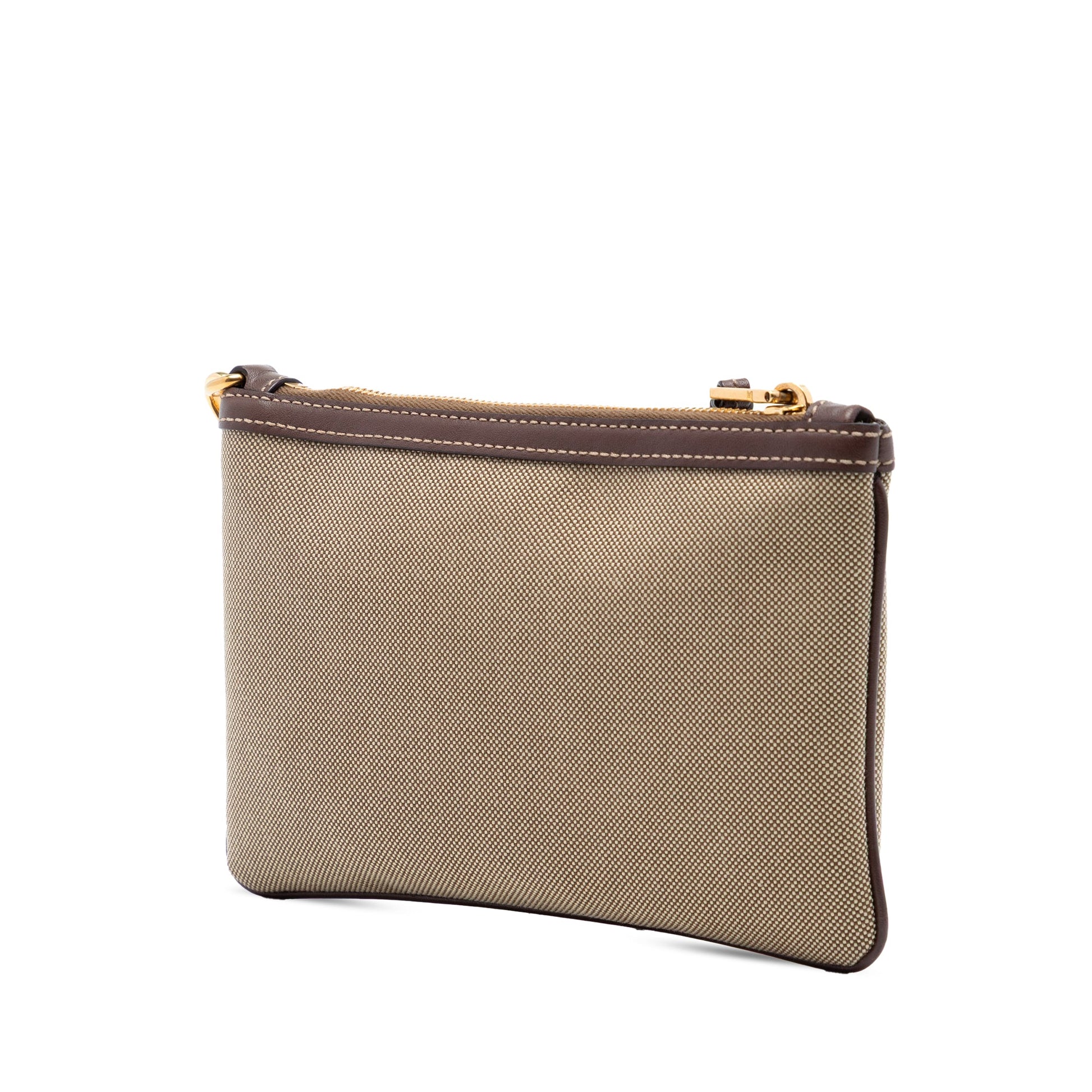 Prada Canvas Canapa Wristlet Clutch