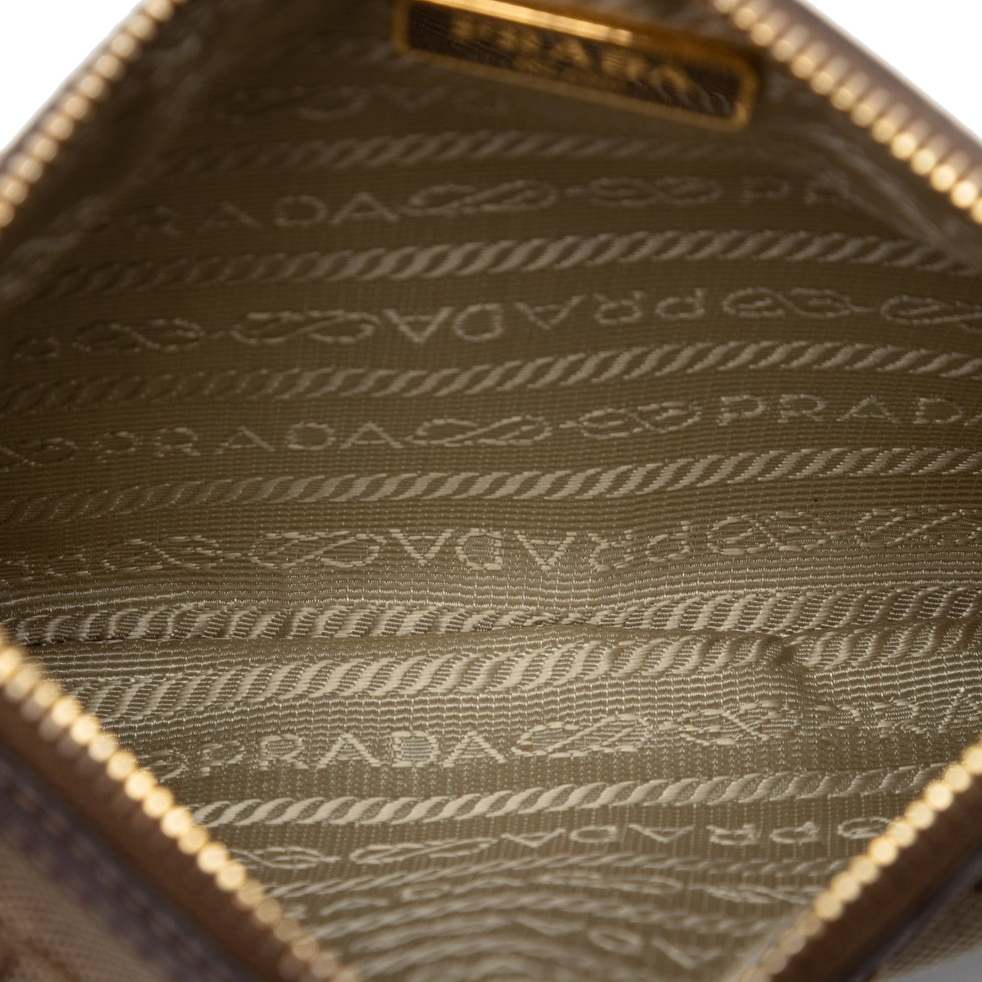 Prada Canvas Canapa Wristlet Clutch