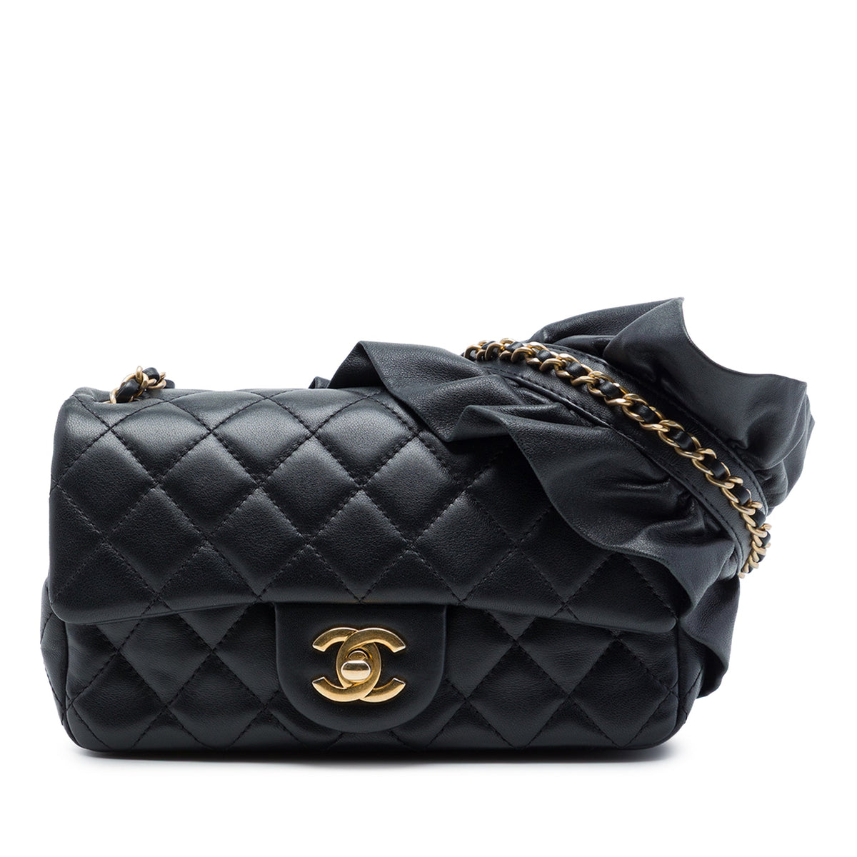 Chanel Mini Rectangular Classic Lambskin Romance Single Flap