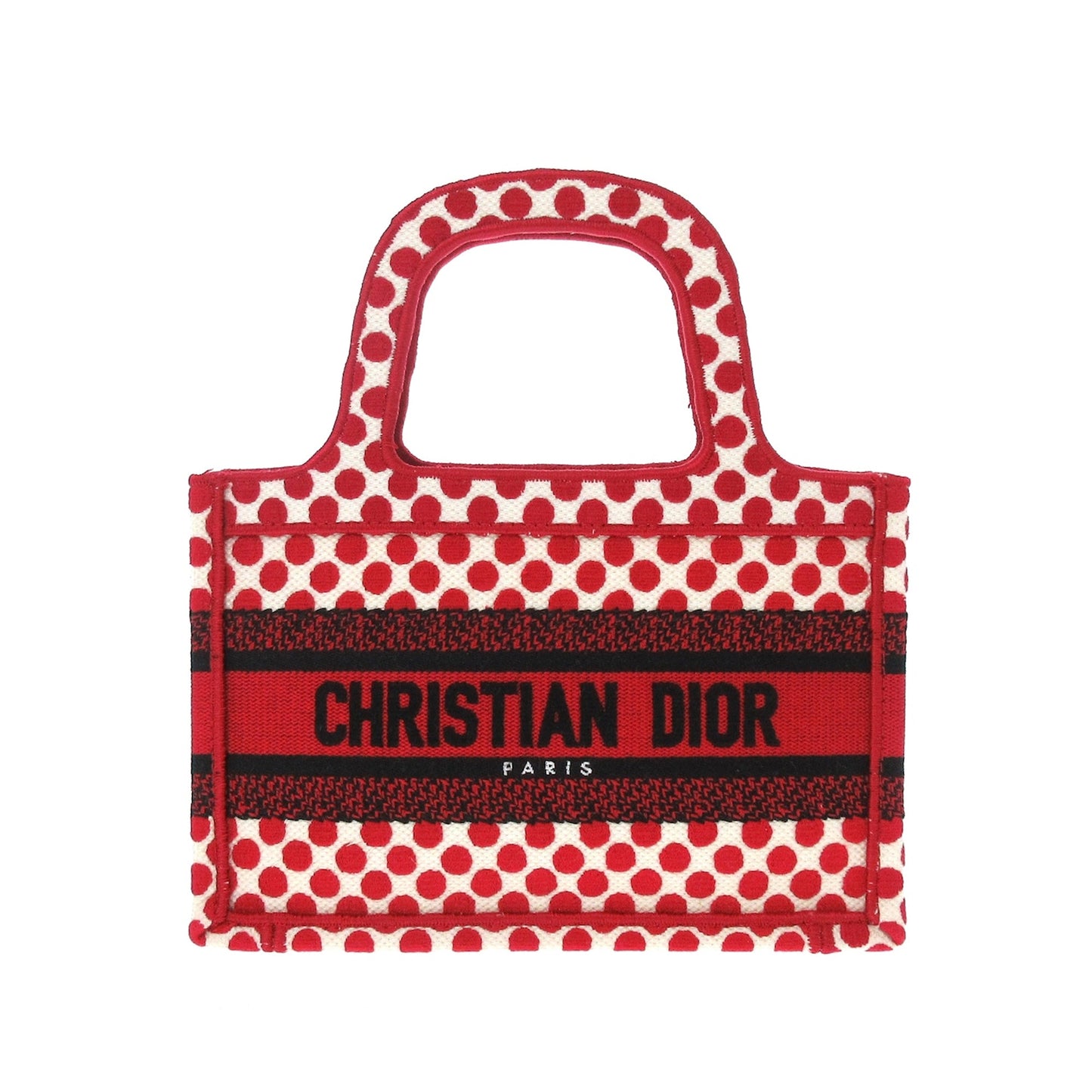 Dior DiorAmour Mini Embroidered Canvas Dots Book Tote