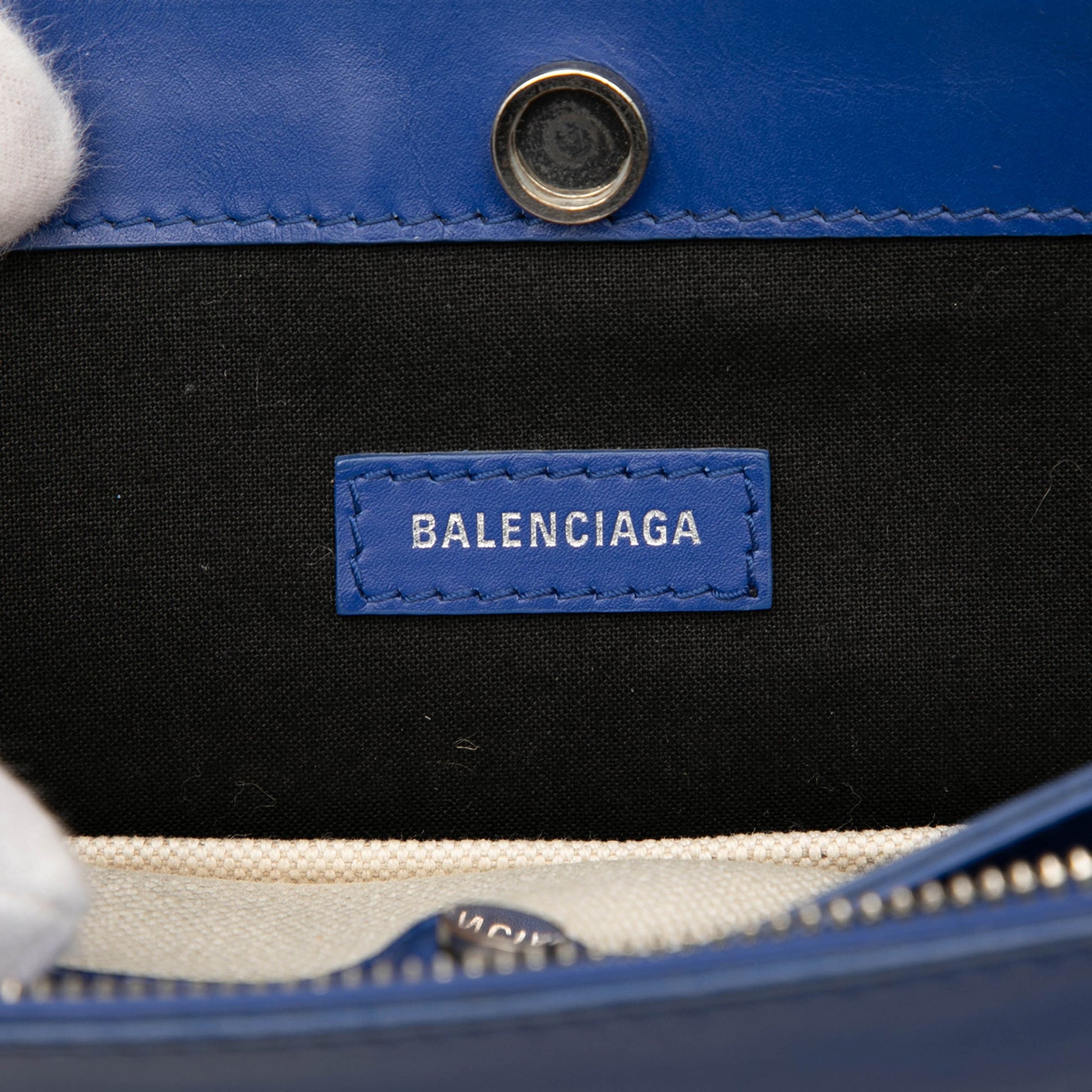 Balenciaga Canvas Navy Pochette Crossbody