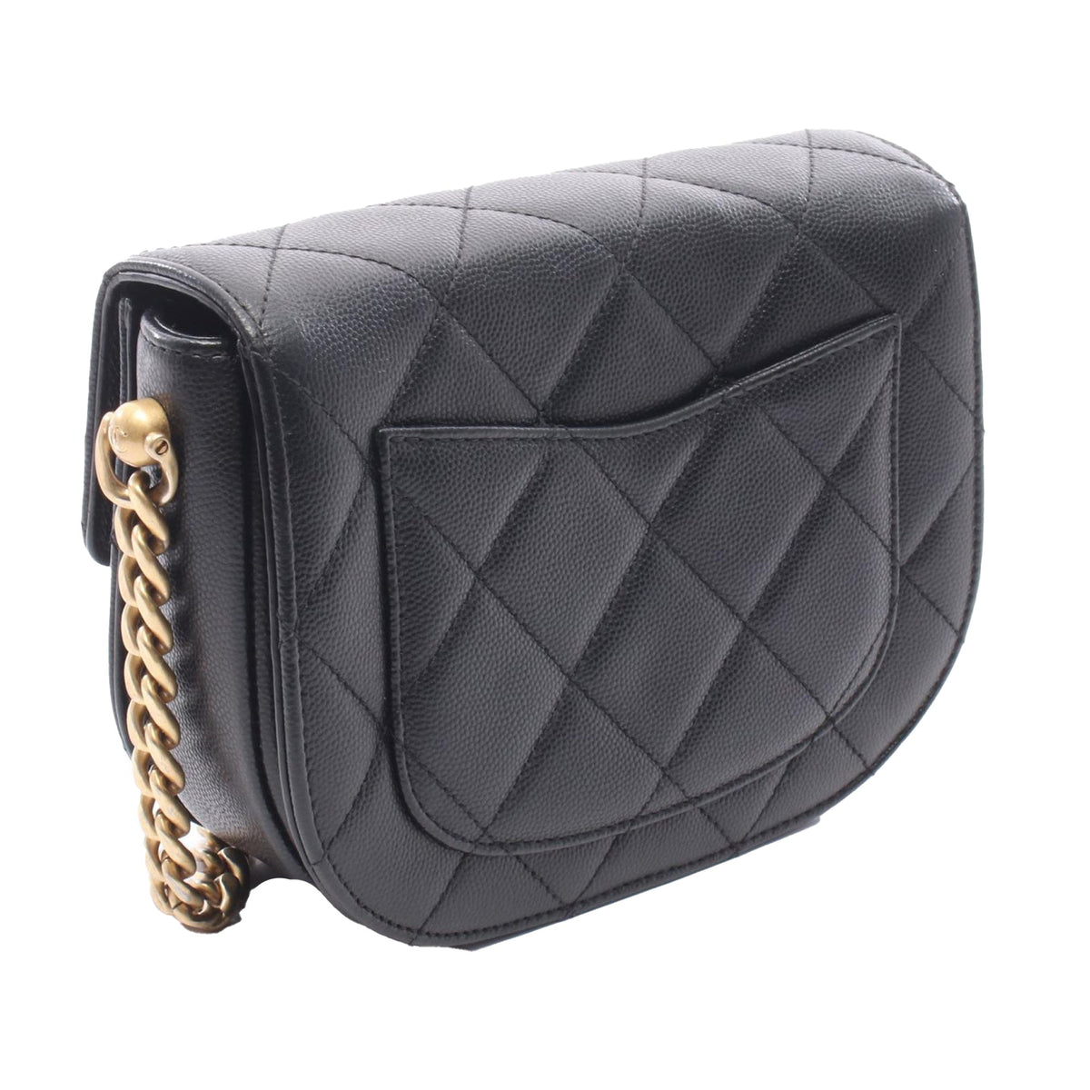 Chanel Quilted Caviar Moon Messenger Bag