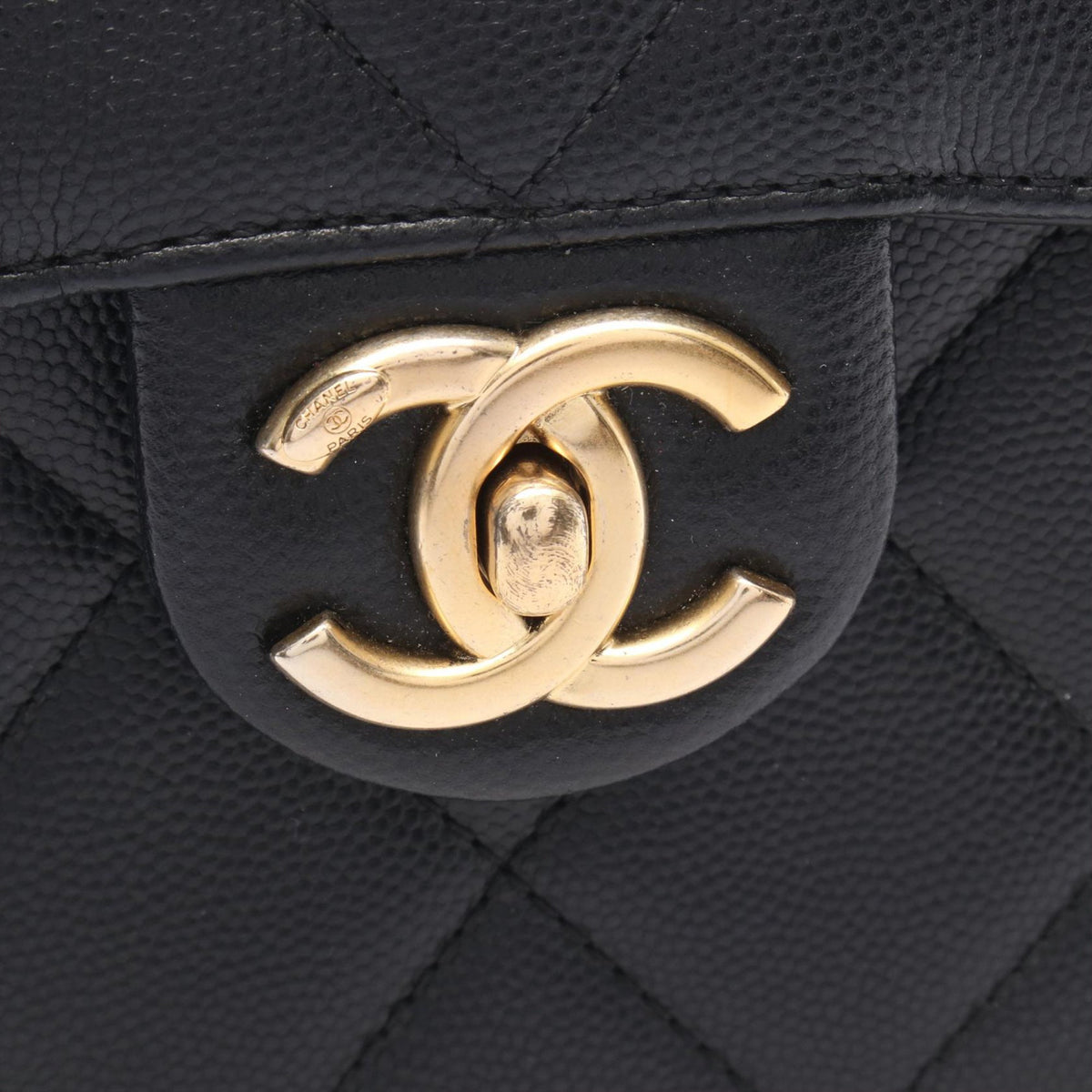 Chanel Quilted Caviar Moon Messenger Bag