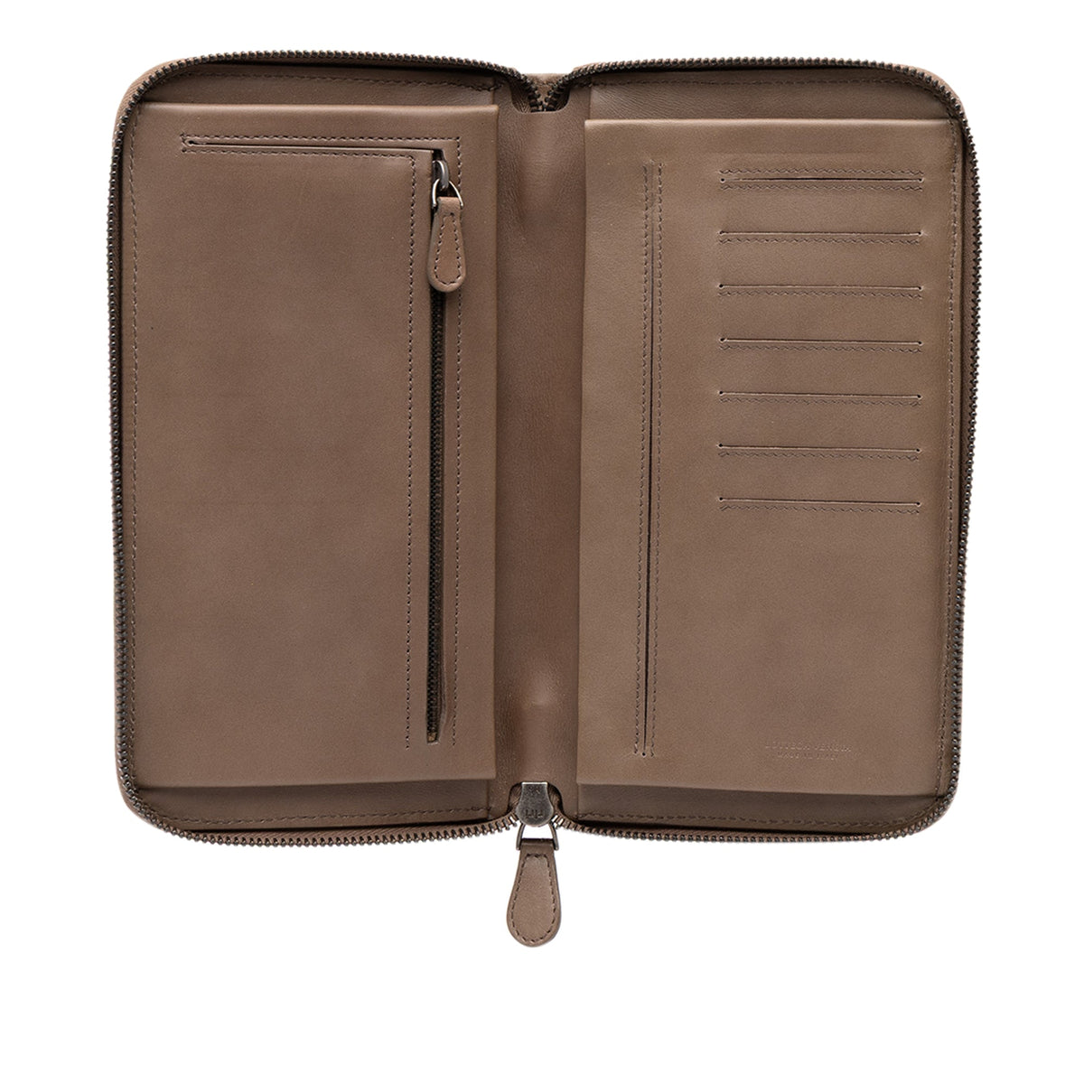 Bottega Veneta Nappa Intrecciato Wallet on Strap — Brown