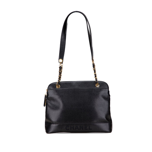 Chanel Caviar Logo Shoulder Bag