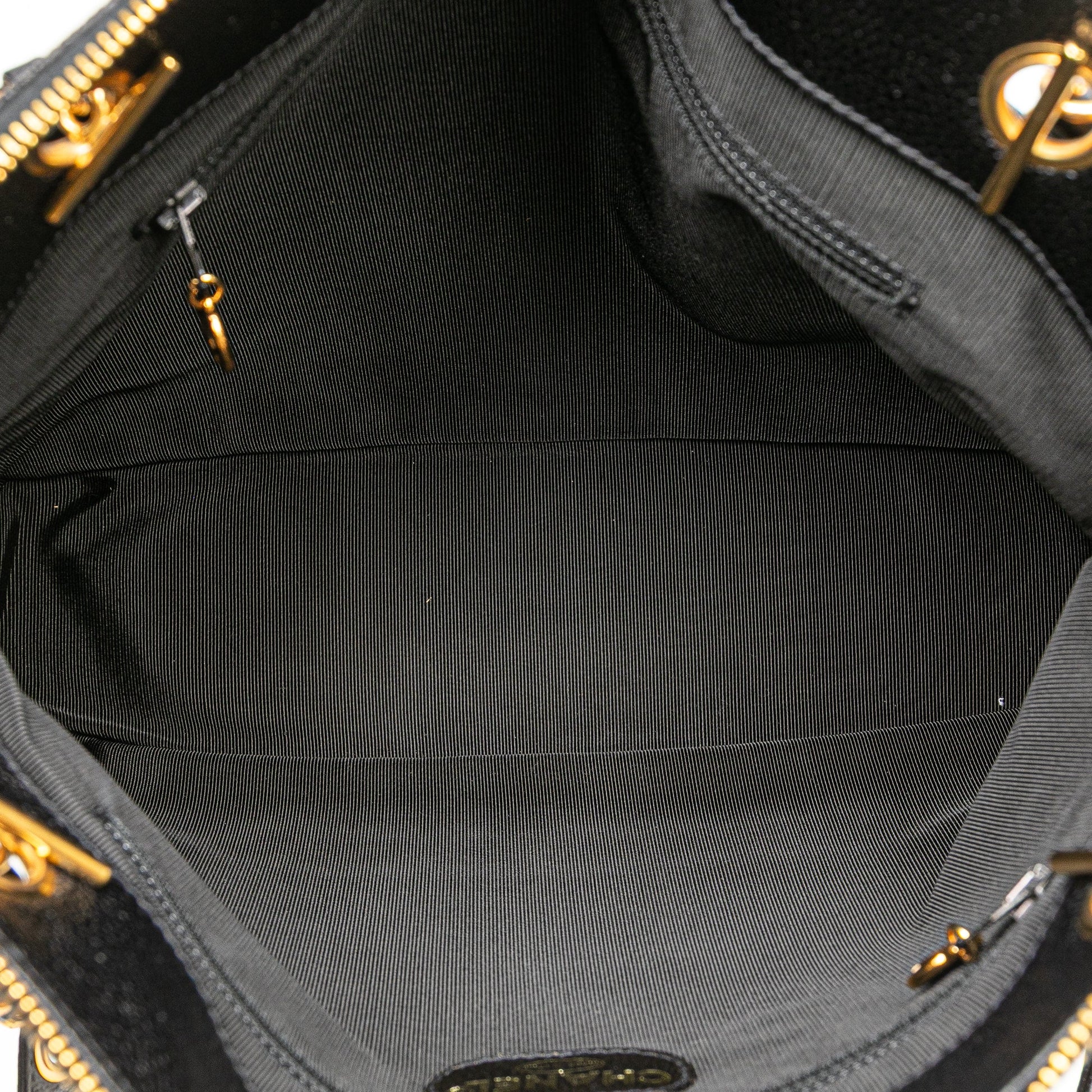 Chanel Caviar Logo Shoulder Bag
